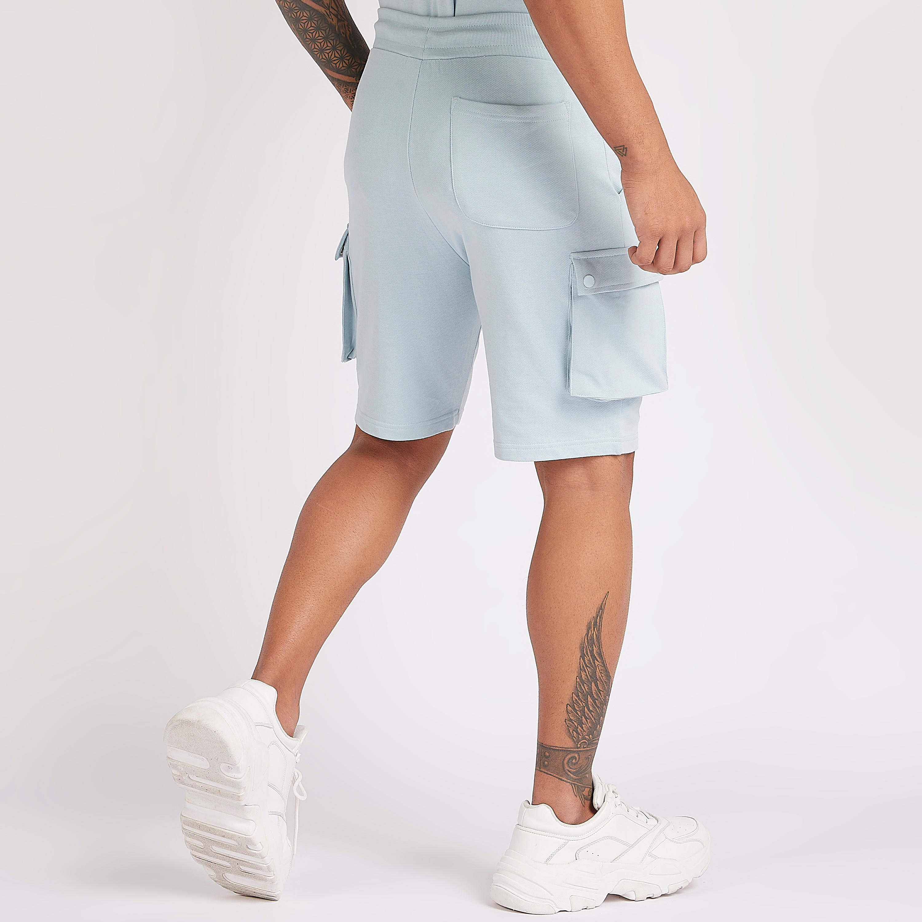 Solid Cargo Shorts with Drawstring Closure-men-clothing-bottoms-shorts-image-4