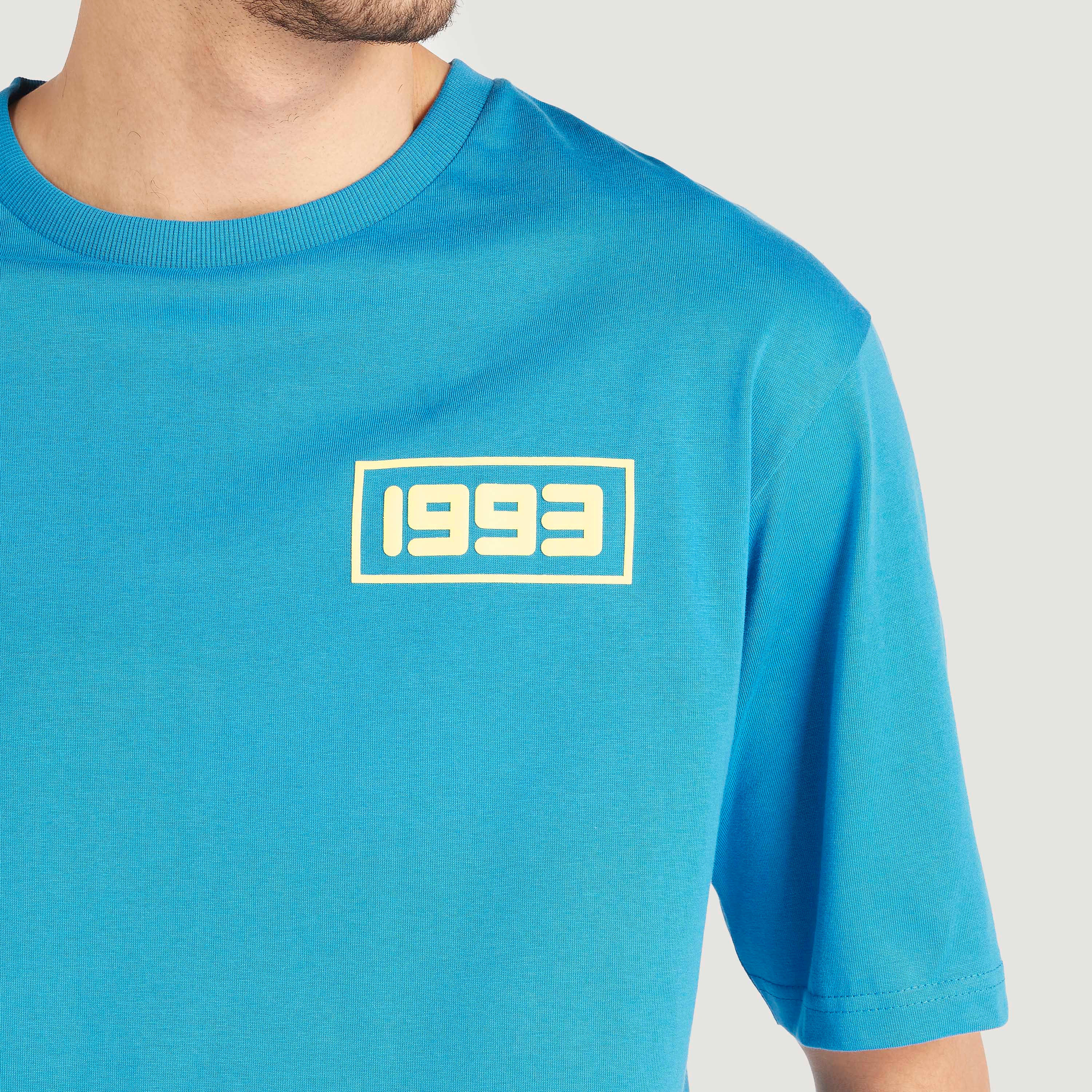 Graphic Print Crew Neck T-shirt with Short Sleeves-men-clothing-tshirtsandpolos-tshirts-image-3