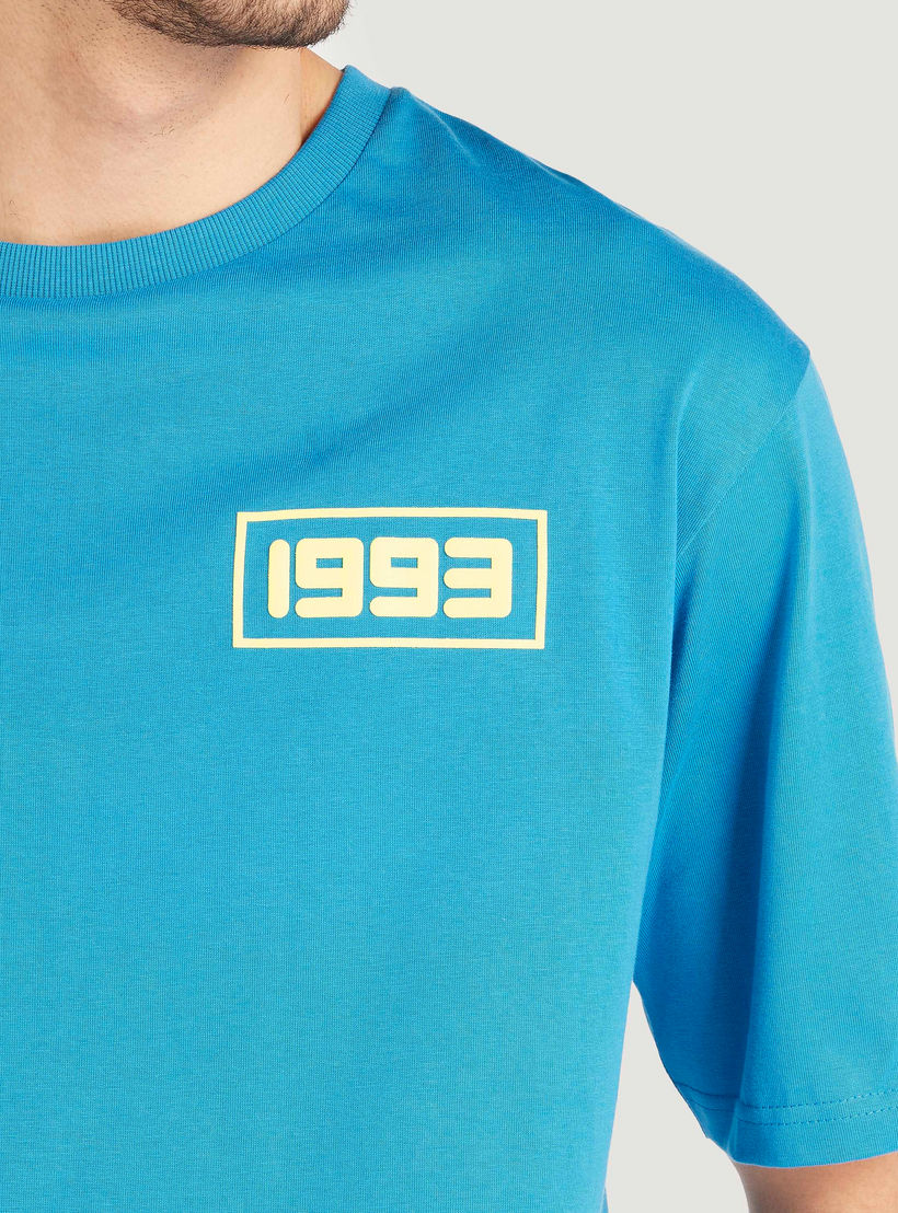 Graphic Print Crew Neck T-shirt with Short Sleeves-men-clothing-tshirtsandpolos-tshirts-image-3