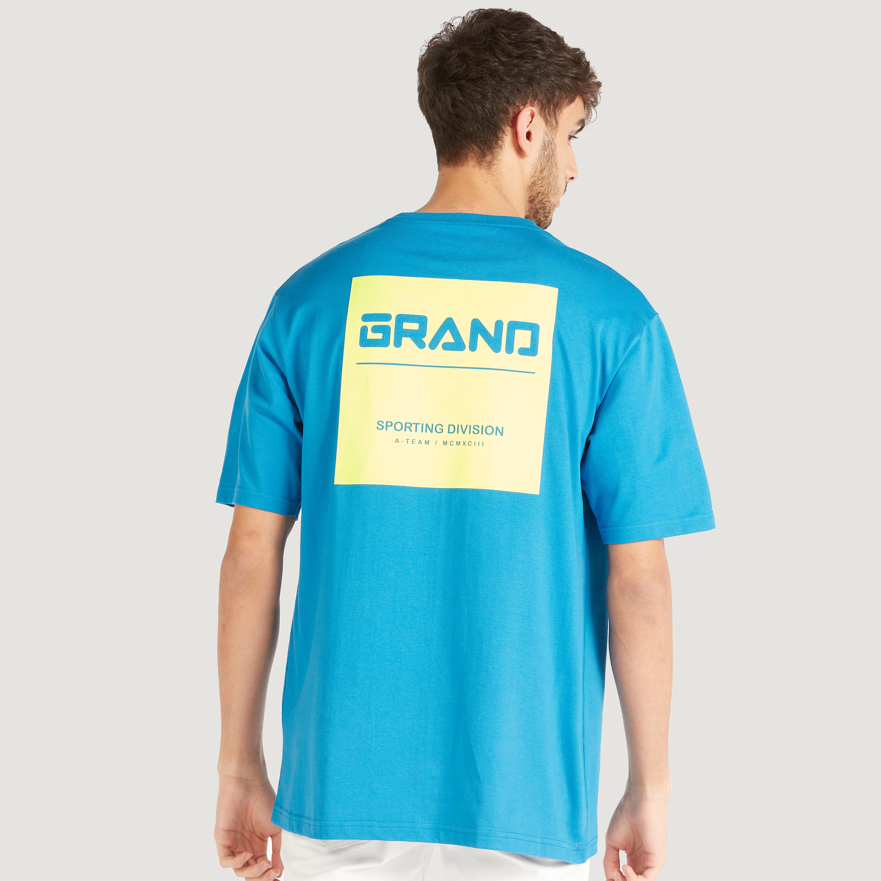 Graphic Print Crew Neck T-shirt with Short Sleeves-men-clothing-tshirtsandpolos-tshirts-image-4