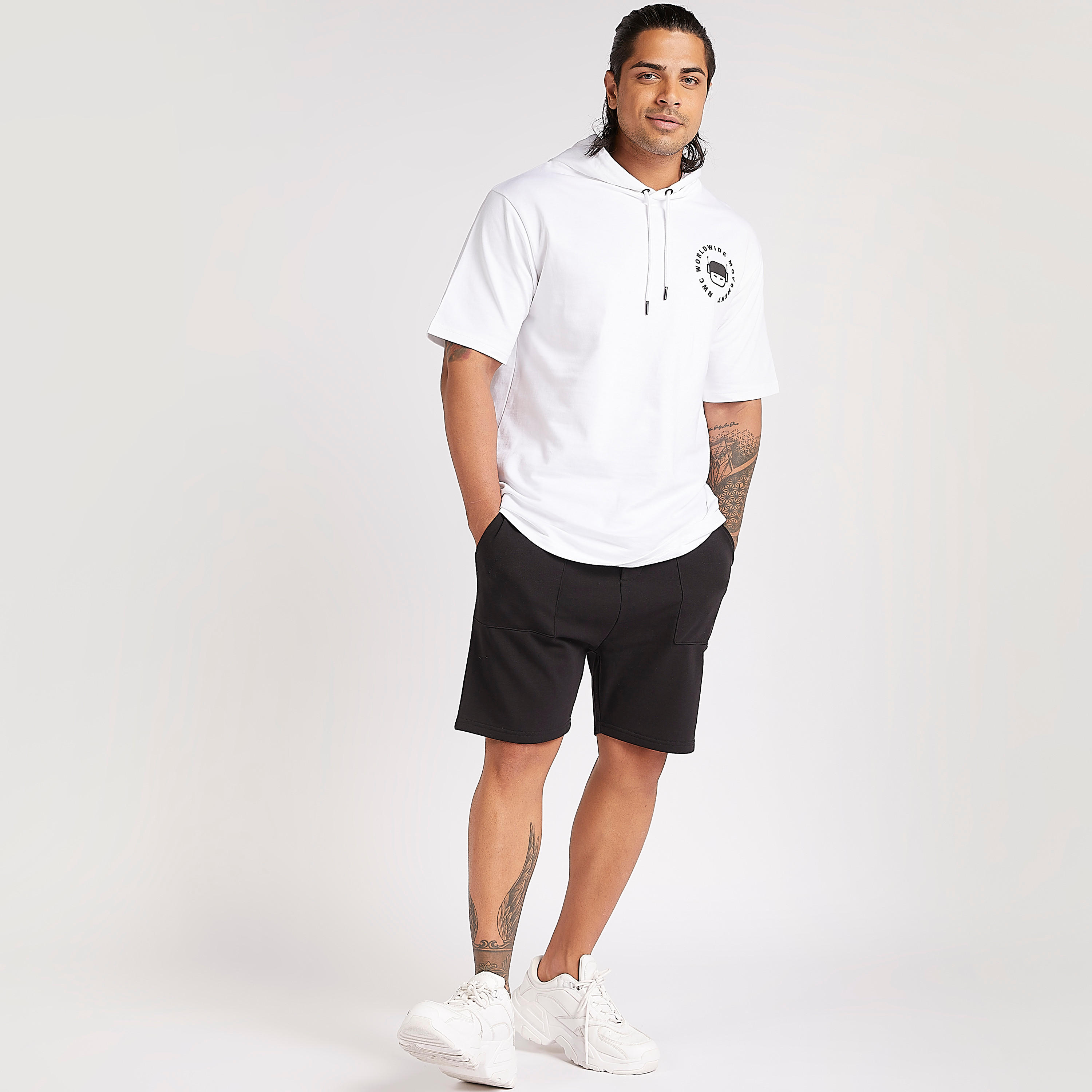 Printed T-shirt with Short Sleeves and Hood-men-clothing-tshirtsandpolos-tshirts-image-2