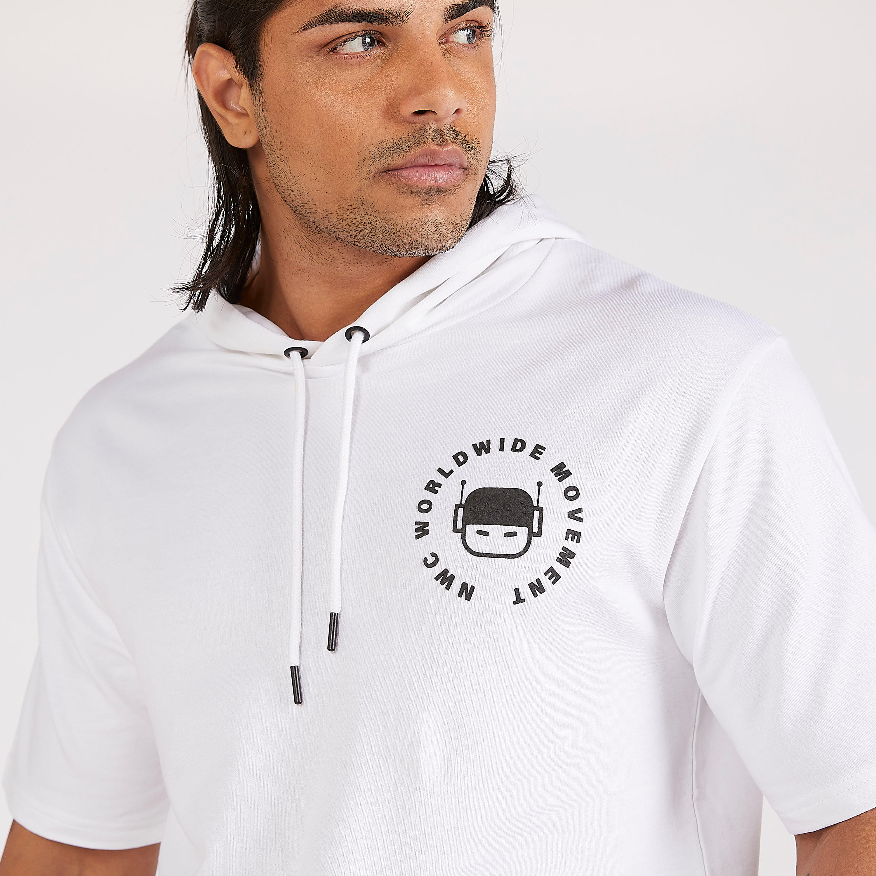 Printed T-shirt with Short Sleeves and Hood-men-clothing-tshirtsandpolos-tshirts-image-3