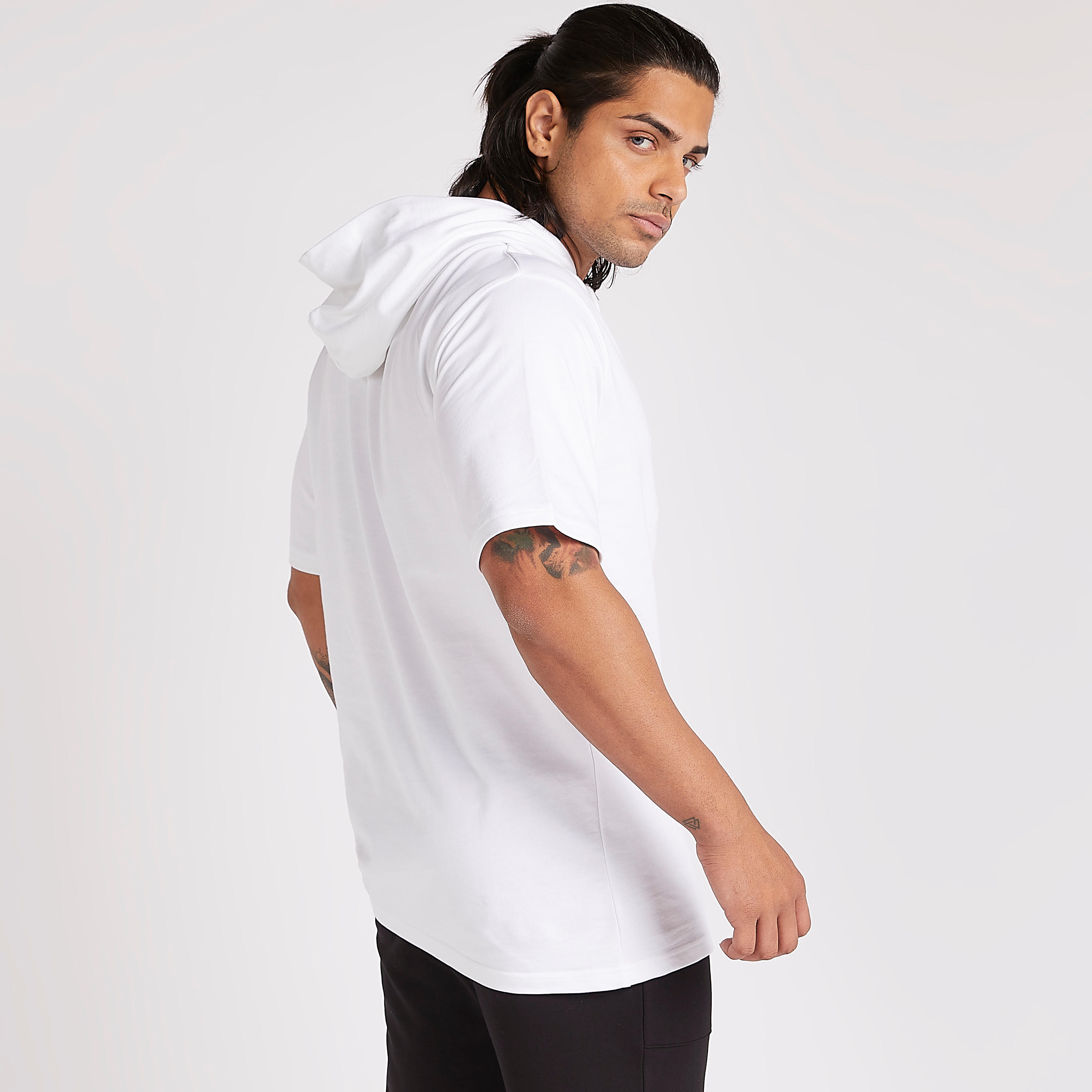 Printed T-shirt with Short Sleeves and Hood-men-clothing-tshirtsandpolos-tshirts-image-4