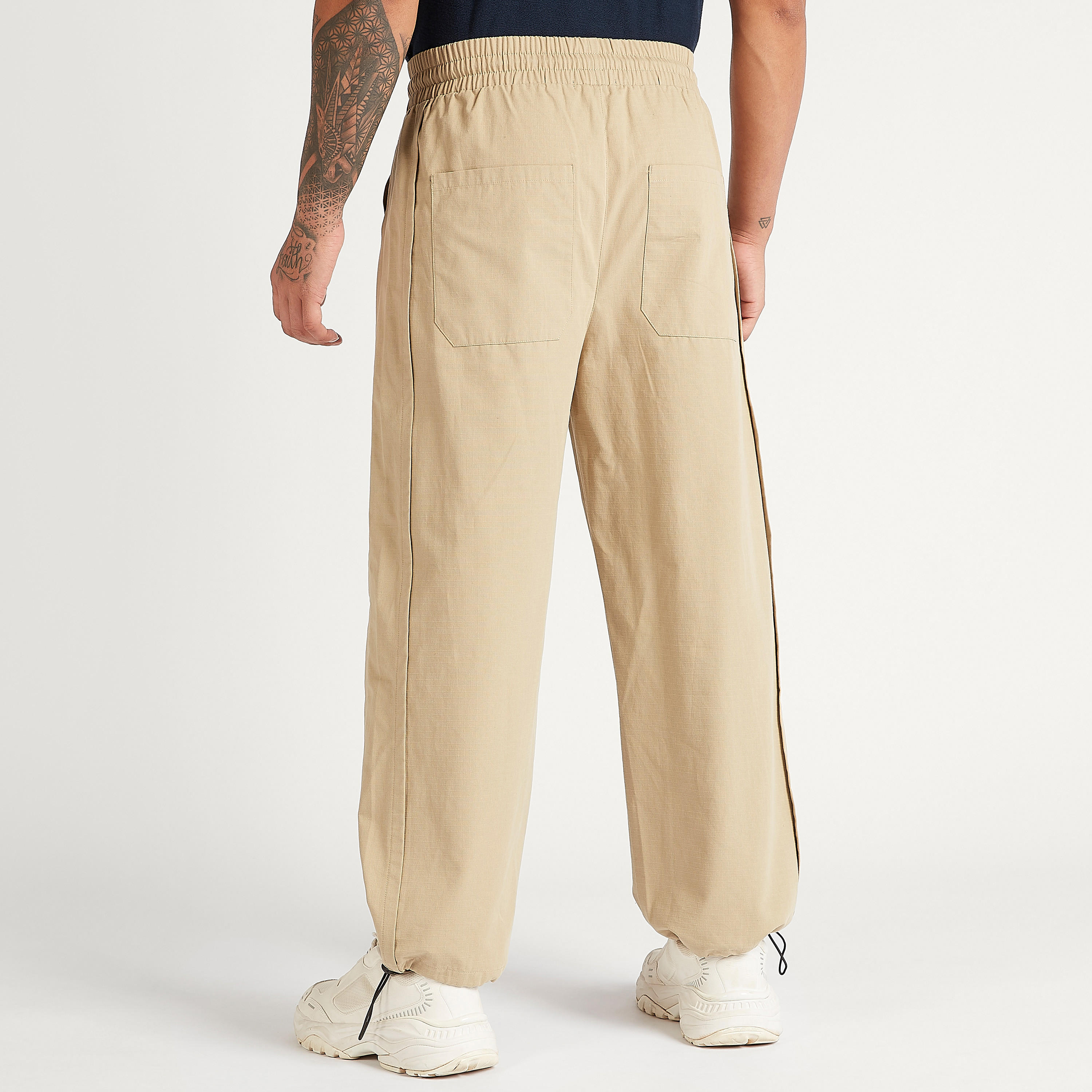 Solid Mid-Rise Joggers with Drawstring Closure and Pockets-men-clothing-bottoms-joggers-image-4