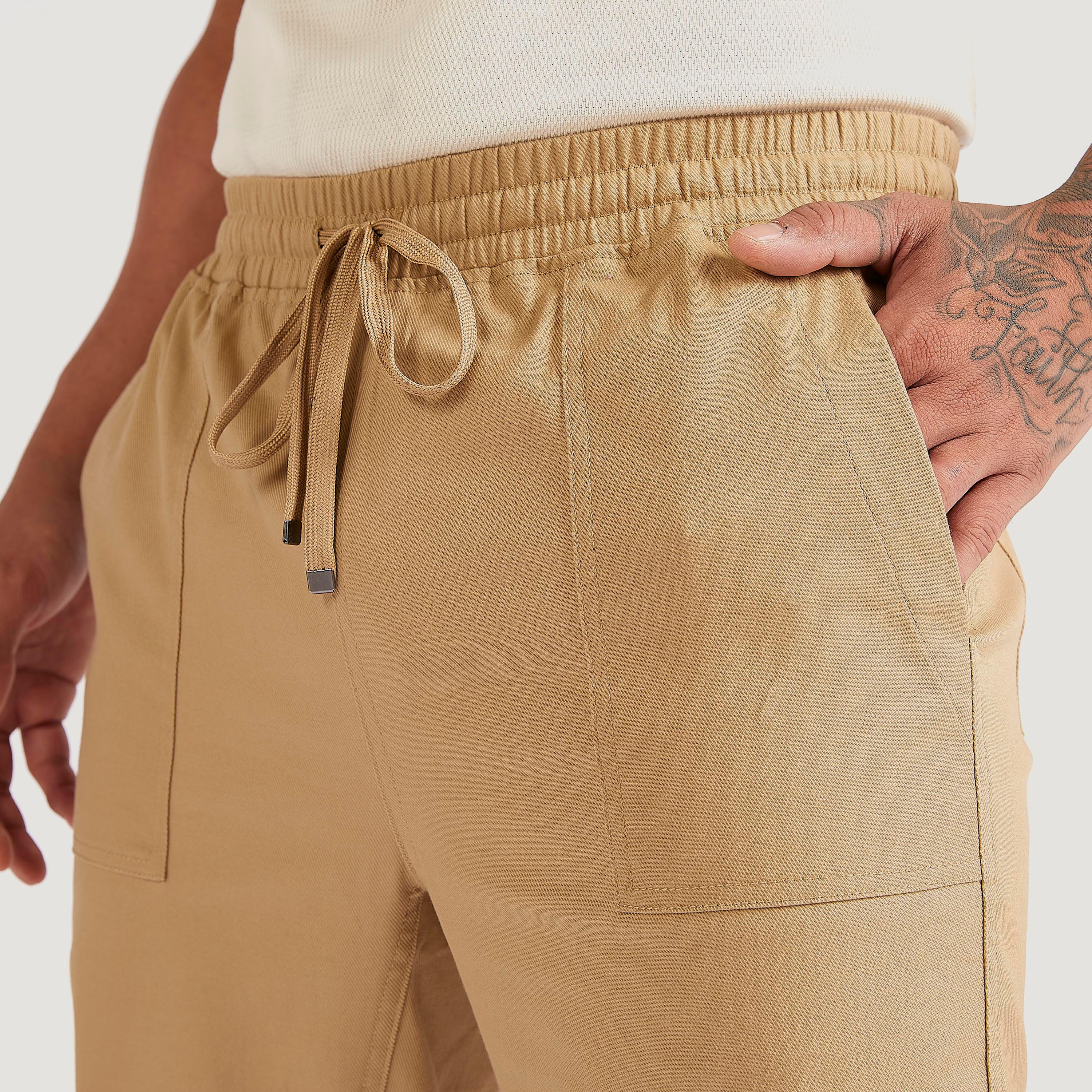 Solid Mid-Rise Joggers with Drawstring Closure-men-clothing-bottoms-joggers-image-3