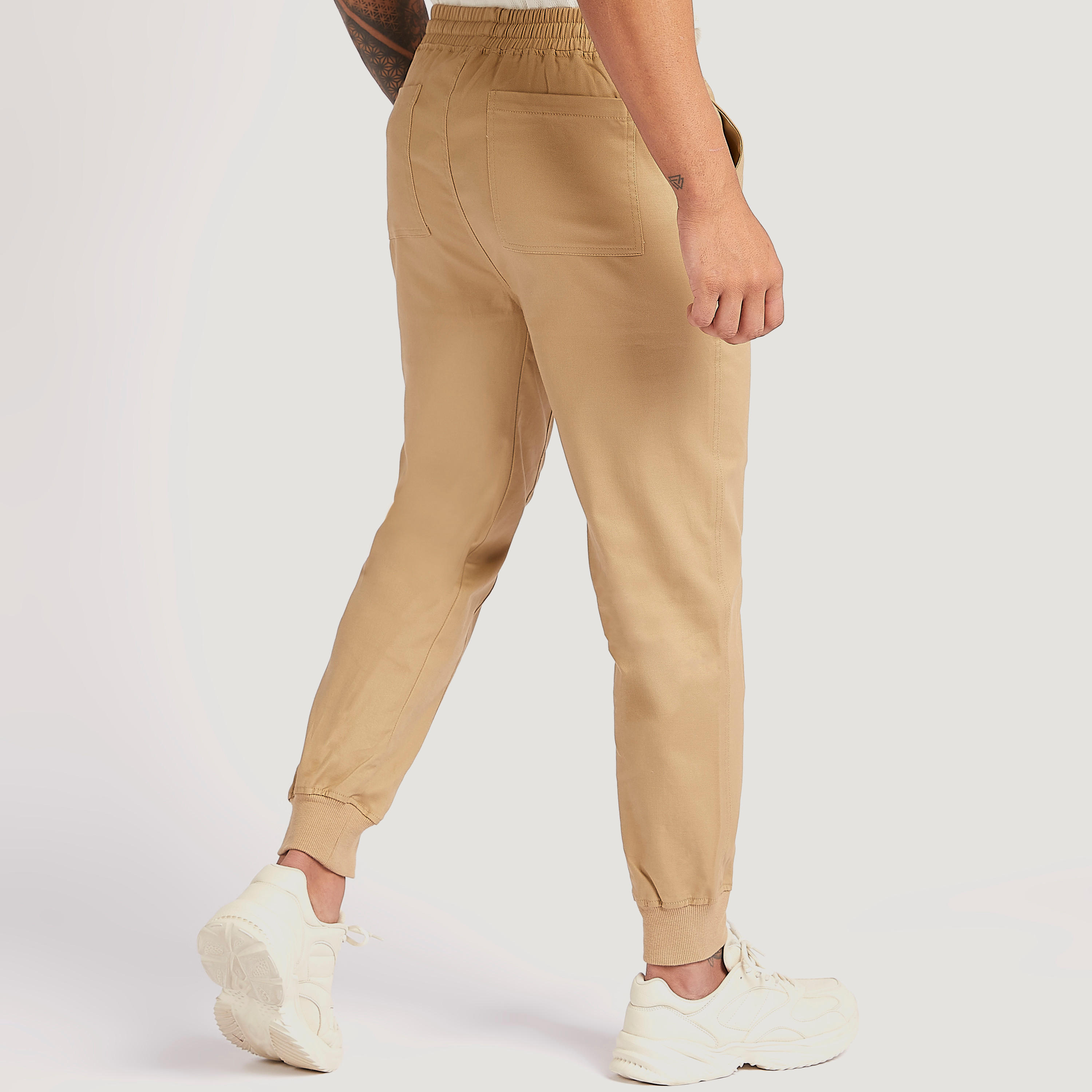 Solid Mid-Rise Joggers with Drawstring Closure-men-clothing-bottoms-joggers-image-4