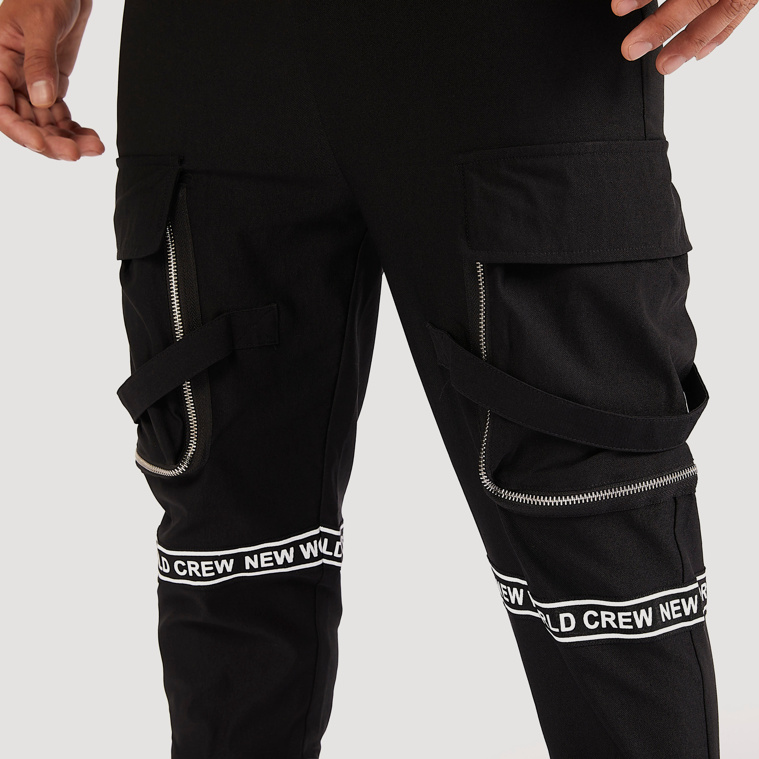 Printed Mid-Rise Slim Fit Joggers with Zipper Detailed Pockets-men-clothing-bottoms-joggers-image-3