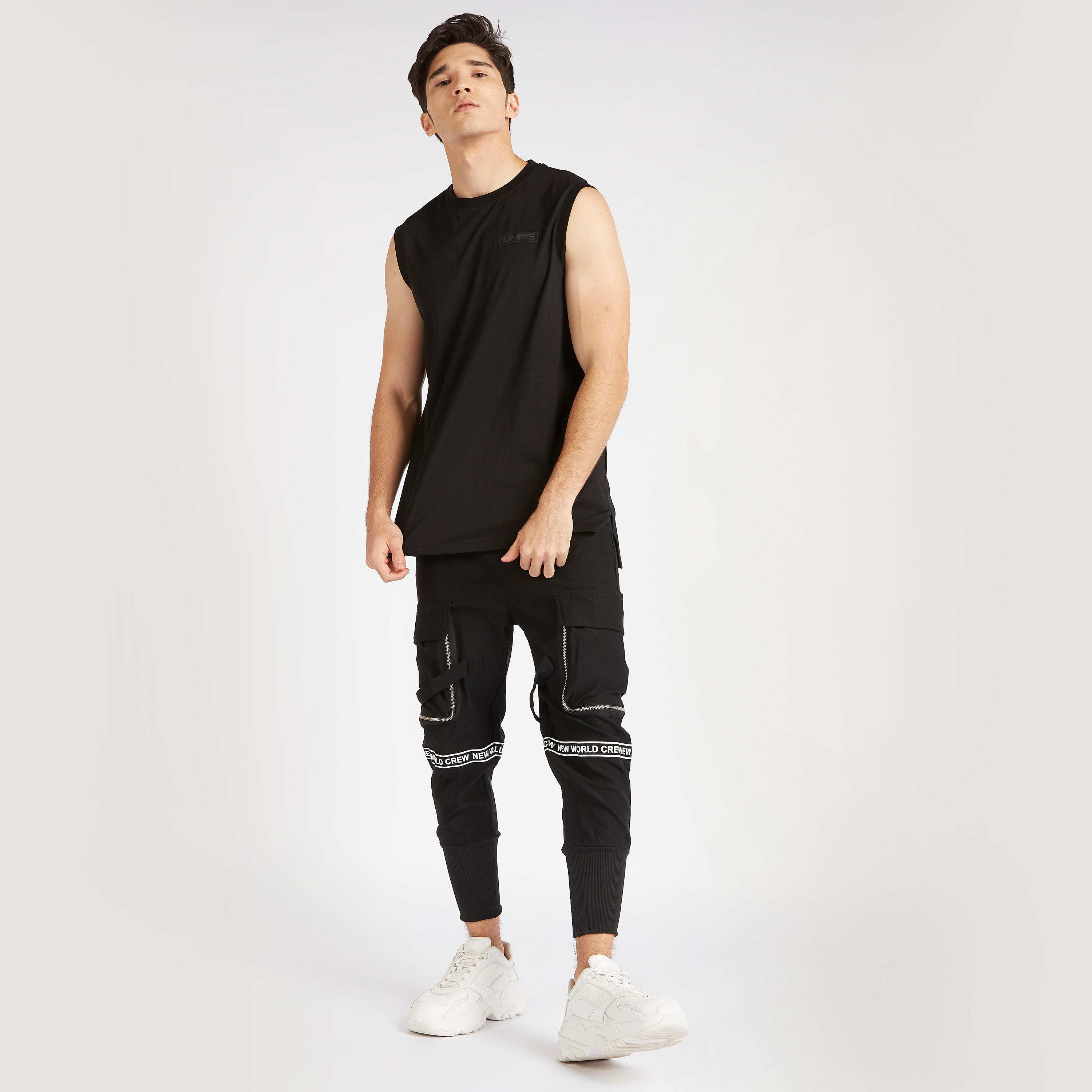 Sleeveless Longline T-shirt with Crew Neck-men-clothing-tshirtsandpolos-tshirts-image-2