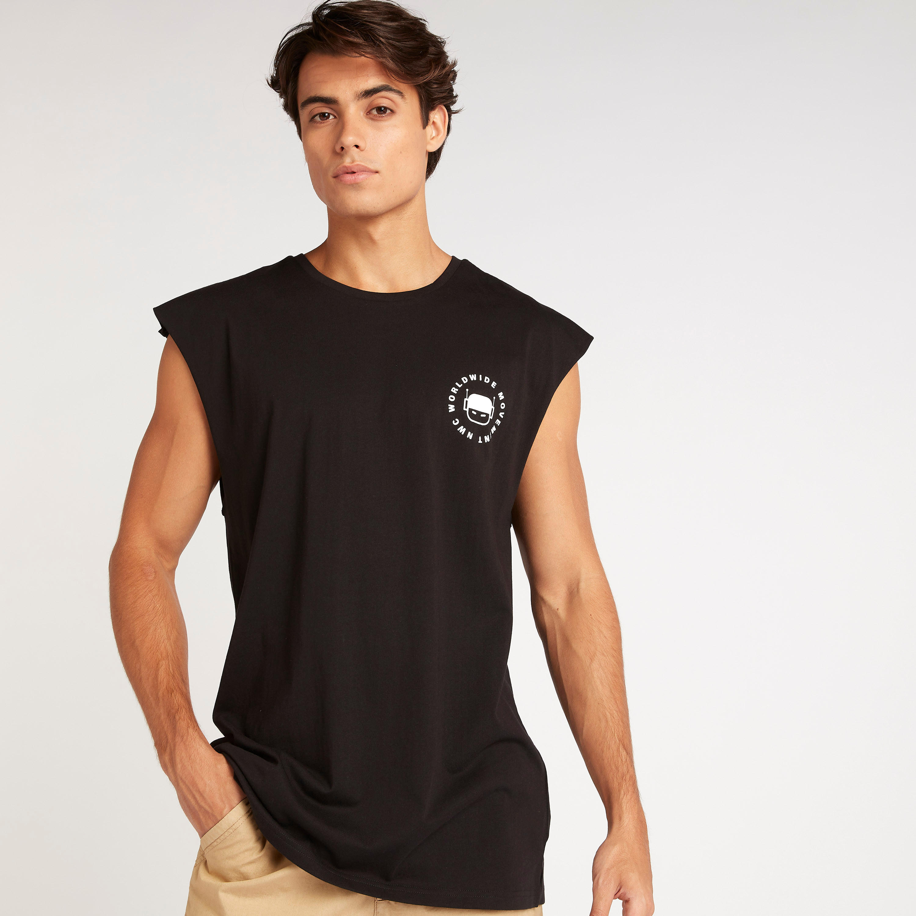 Printed Crew Neck Oversized Vest-men-clothing-tshirtsandpolos-vests-image-1