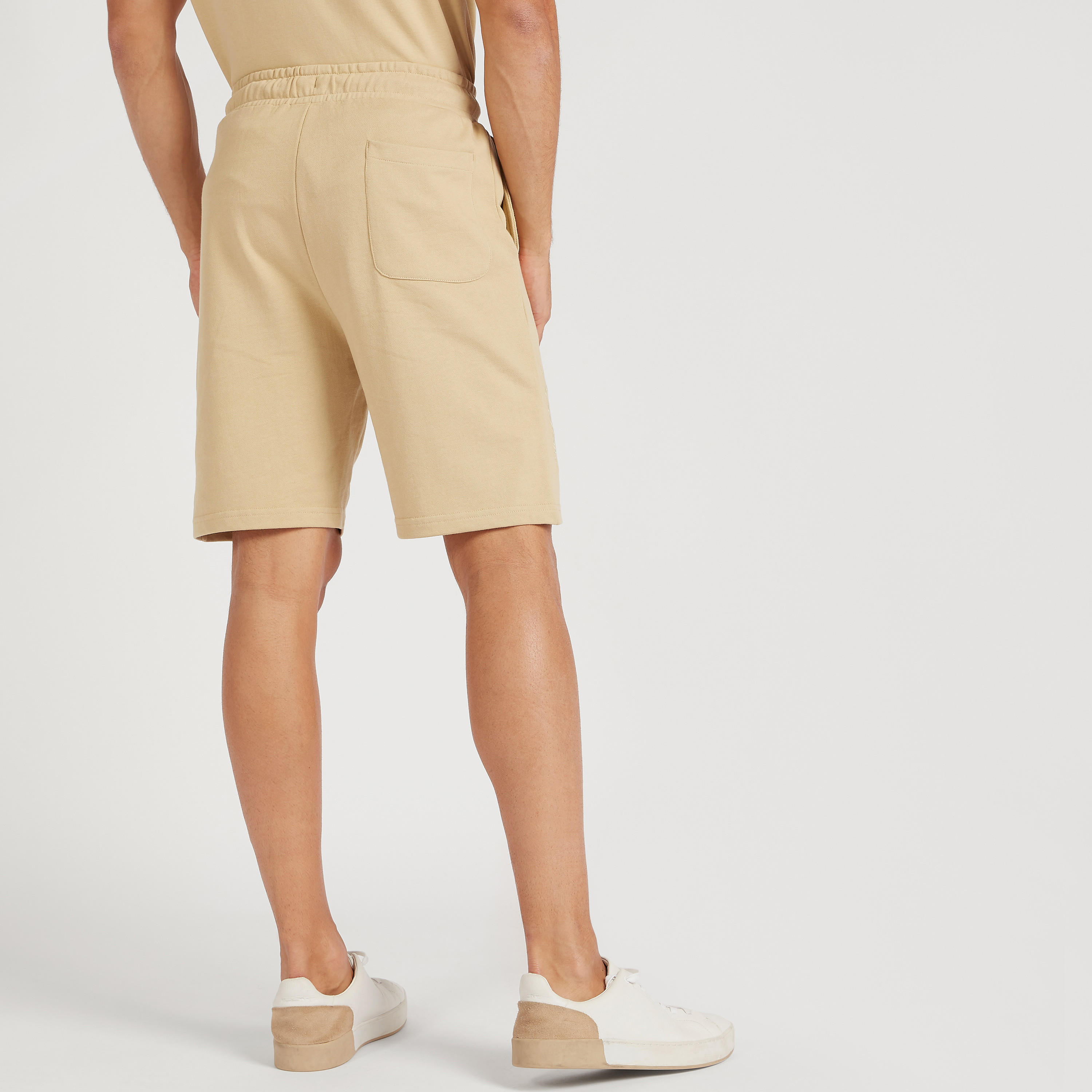 Solid Mid-Rise Shorts with Drawstring Closure-men-clothing-bottoms-shorts-image-4