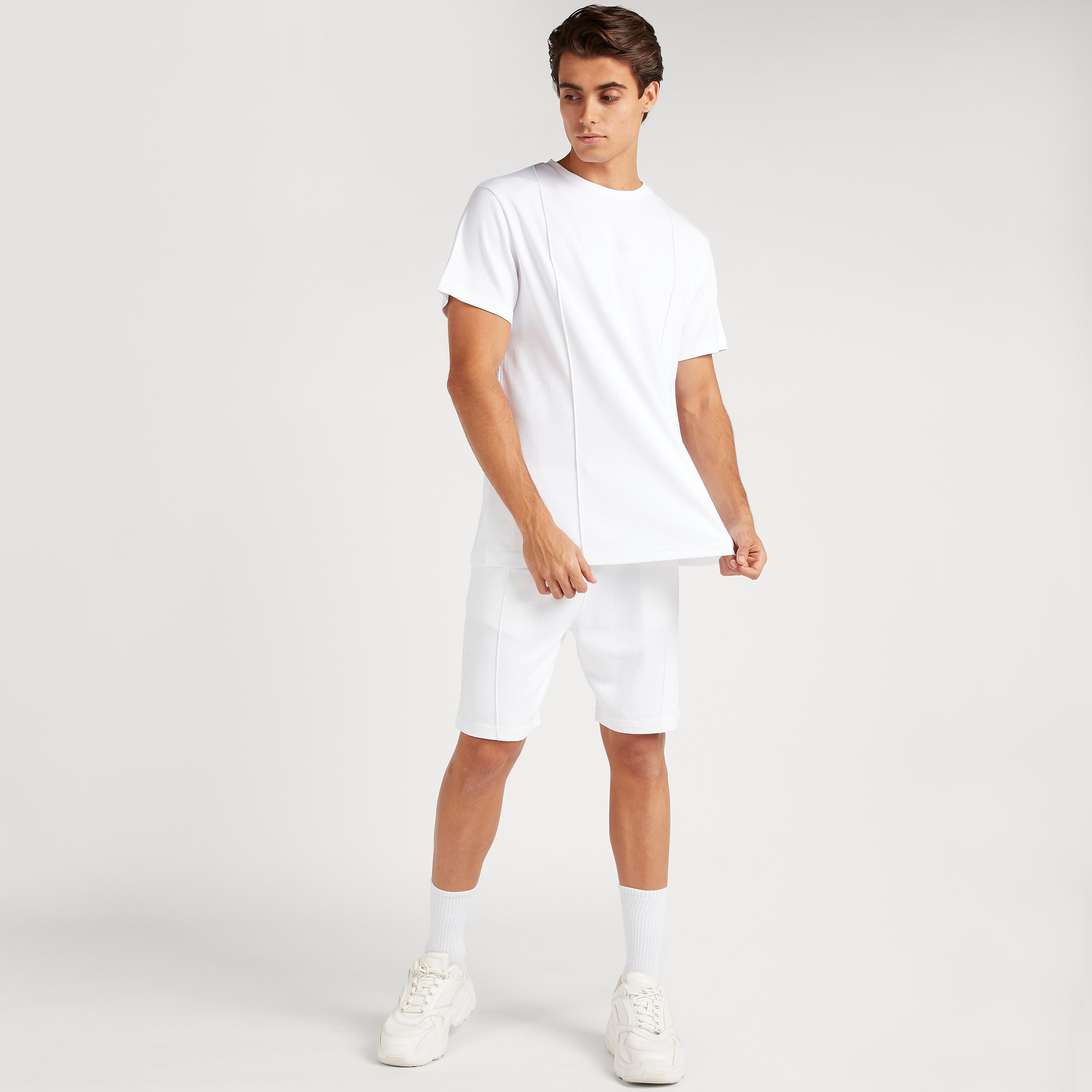 Embroidered Crew Neck T-shirt with Short Sleeves-men-clothing-tshirtsandpolos-tshirts-image-6