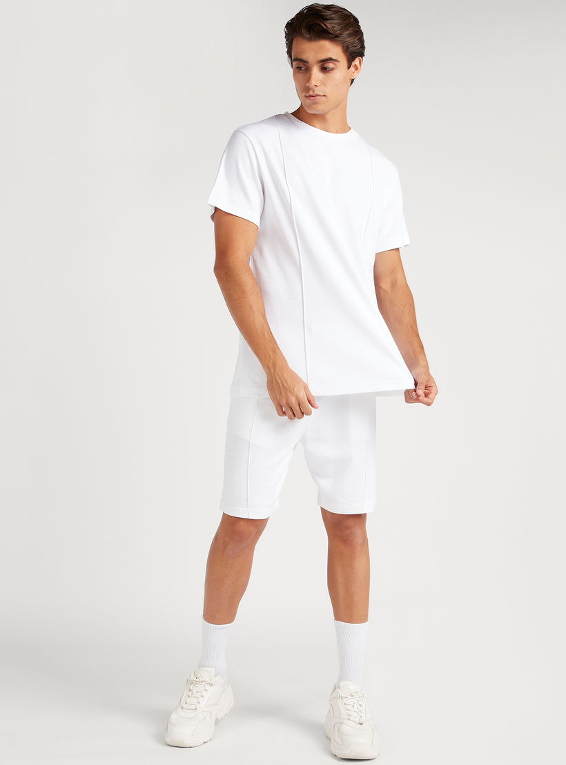 Embroidered Crew Neck T-shirt with Short Sleeves-men-clothing-tshirtsandpolos-tshirts-image-6