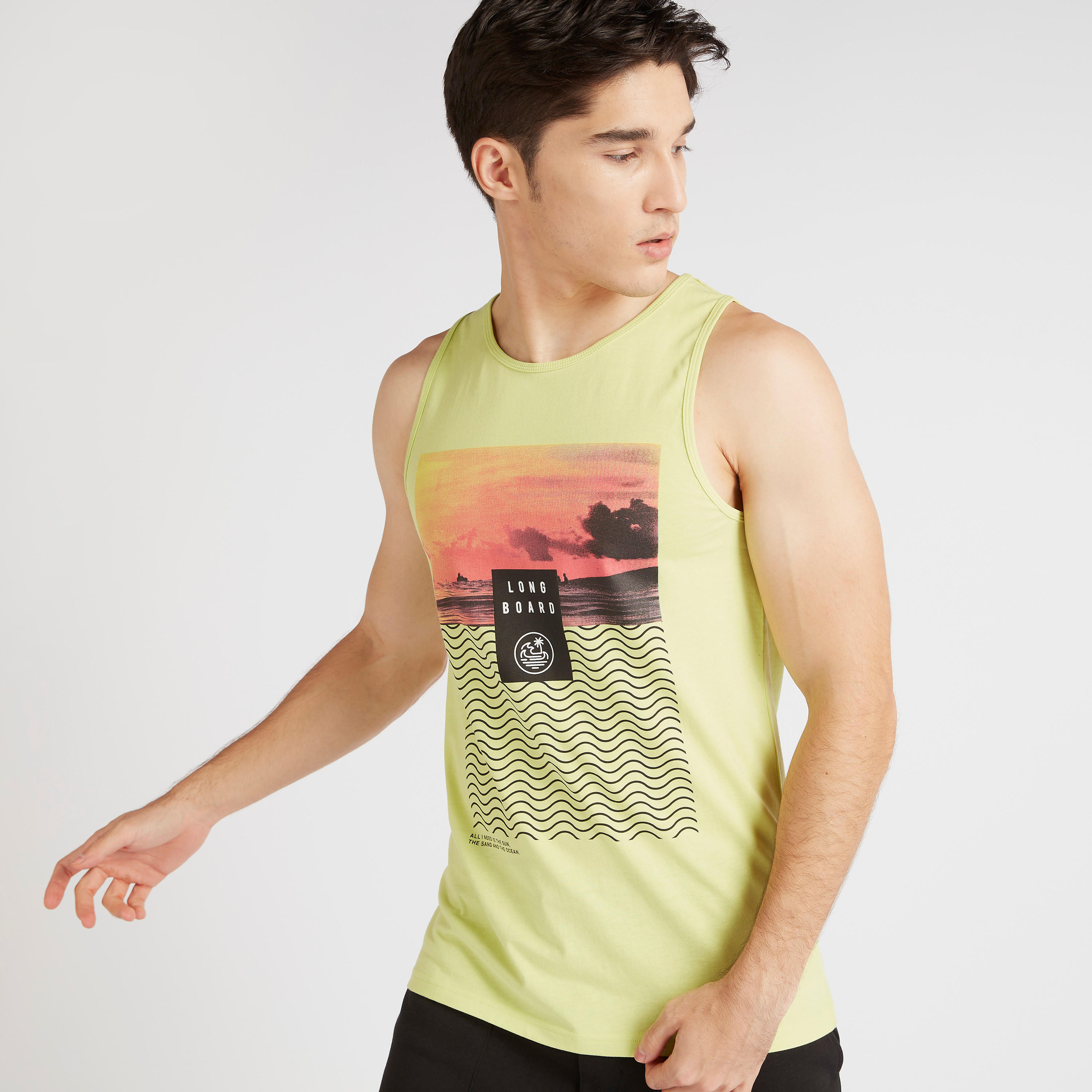 Typographic Print Vest with Round Neck-men-clothing-tshirtsandpolos-vests-image-1