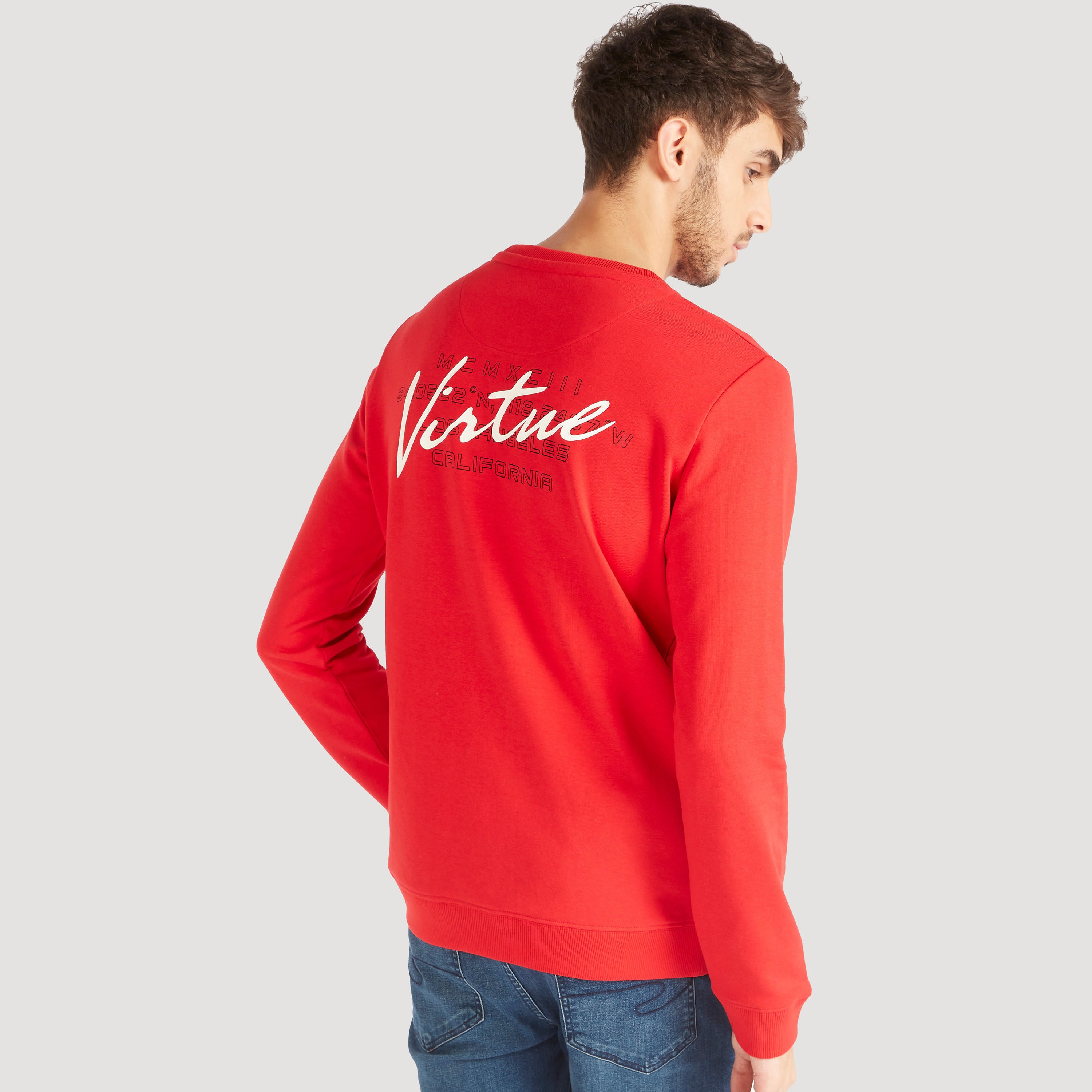 Crew Neck Printed T-shirt with Long Sleeves-men-winterwear-hoodiesandsweatshirts-image-4