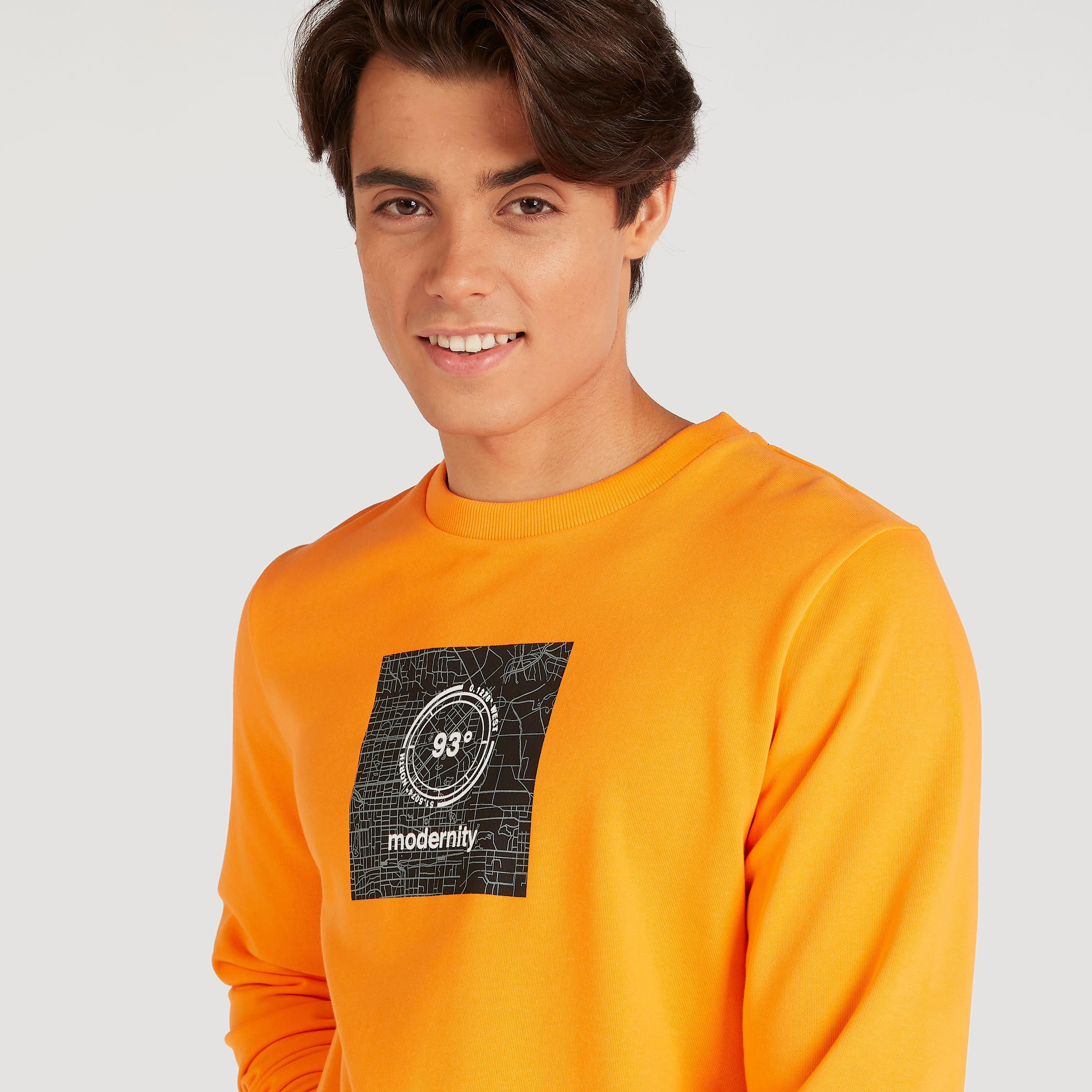 Printed Crew Neck Sweatshirt with Long Sleeves-men-winterwear-hoodiesandsweatshirts-image-3