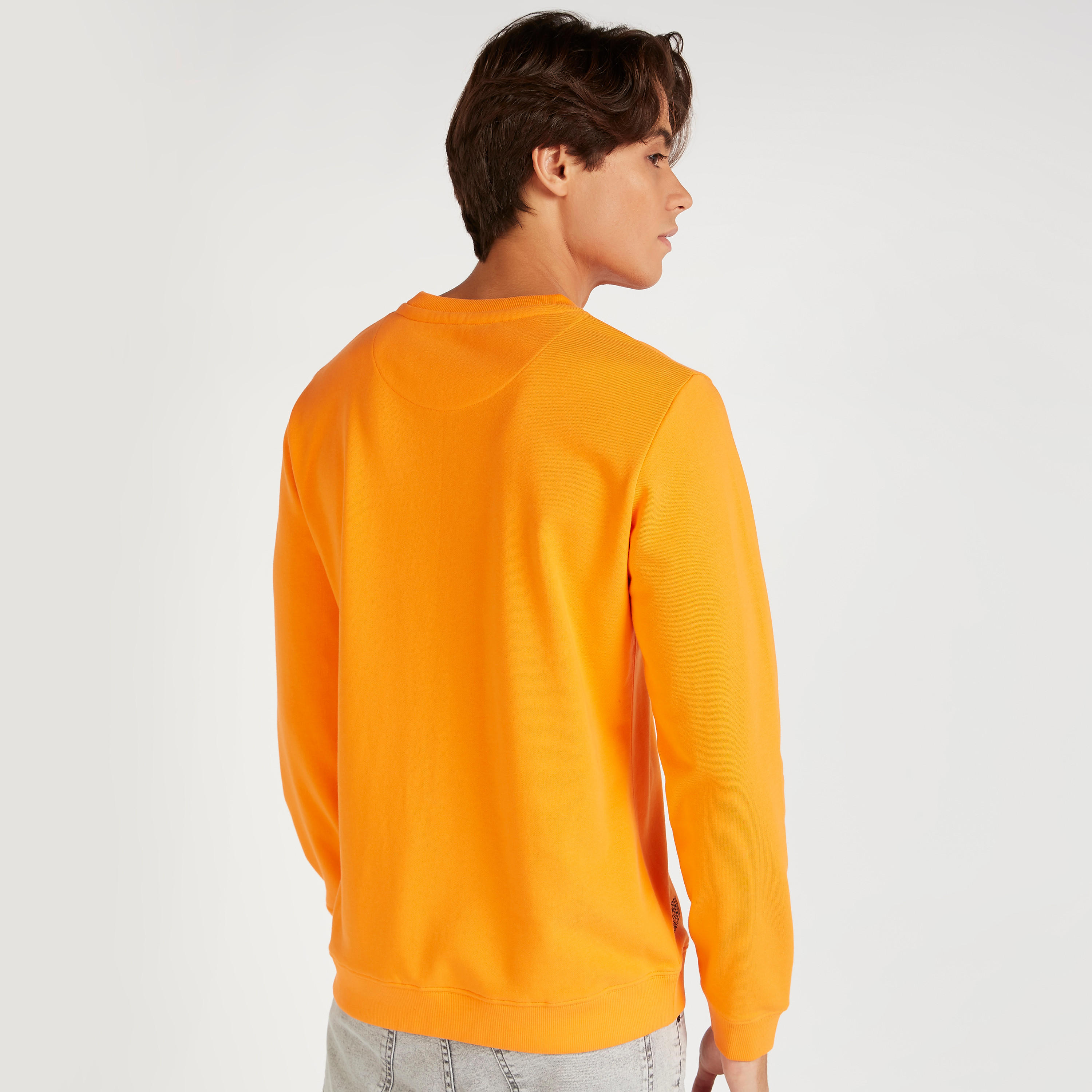 Printed Crew Neck Sweatshirt with Long Sleeves-men-winterwear-hoodiesandsweatshirts-image-4