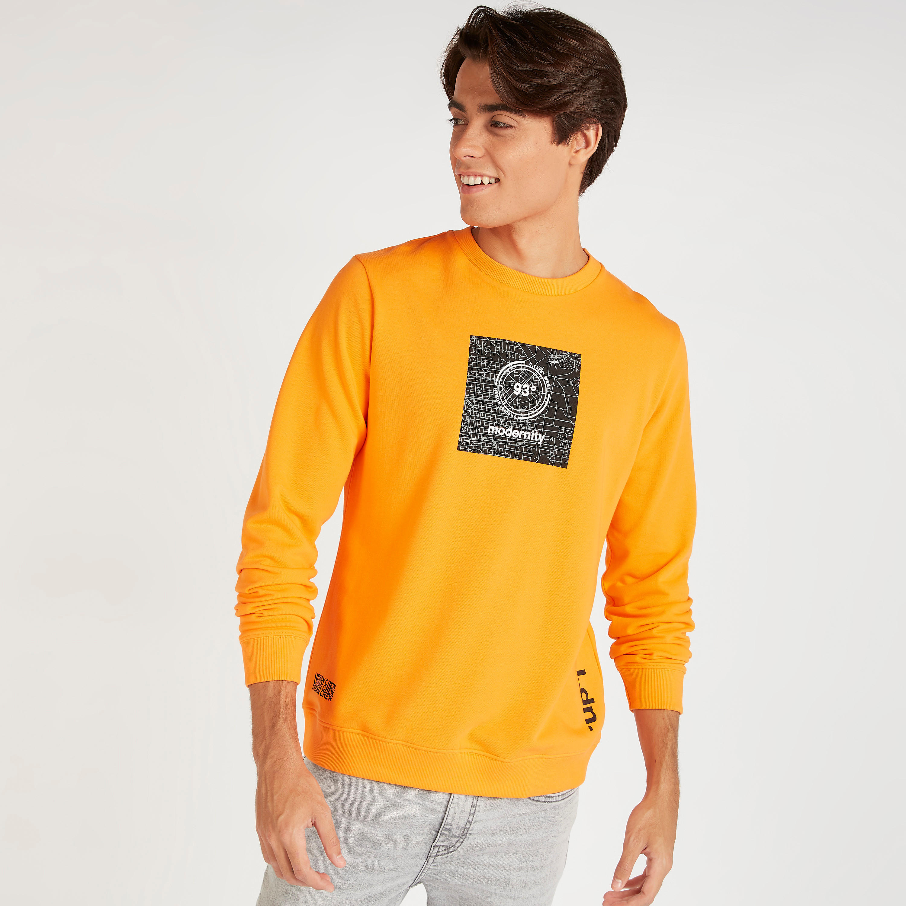 Printed Crew Neck Sweatshirt with Long Sleeves-men-winterwear-hoodiesandsweatshirts-image-5