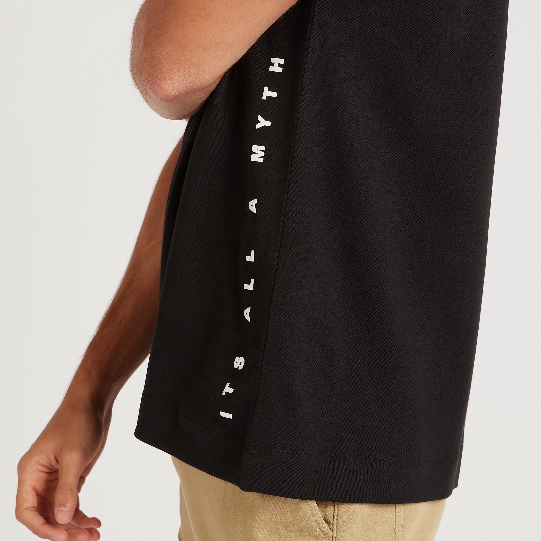 Slogan Print Crew Neck T-shirt with Short Sleeves-men-clothing-tshirtsandpolos-tshirts-image-3