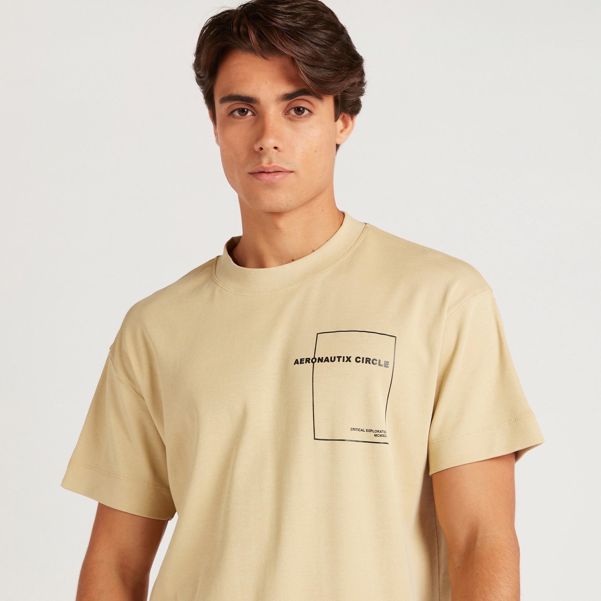 Printed Crew Neck T-shirt with Short Sleeves-men-clothing-tshirtsandpolos-tshirts-image-3