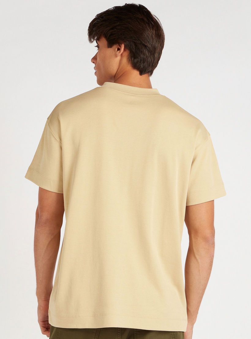 Printed Crew Neck T-shirt with Short Sleeves-men-clothing-tshirtsandpolos-tshirts-image-4