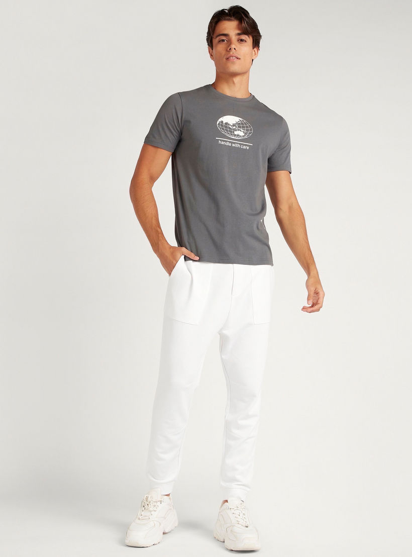 Printed Crew Neck T-shirt with Short Sleeves-men-clothing-tshirtsandpolos-tshirts-image-2