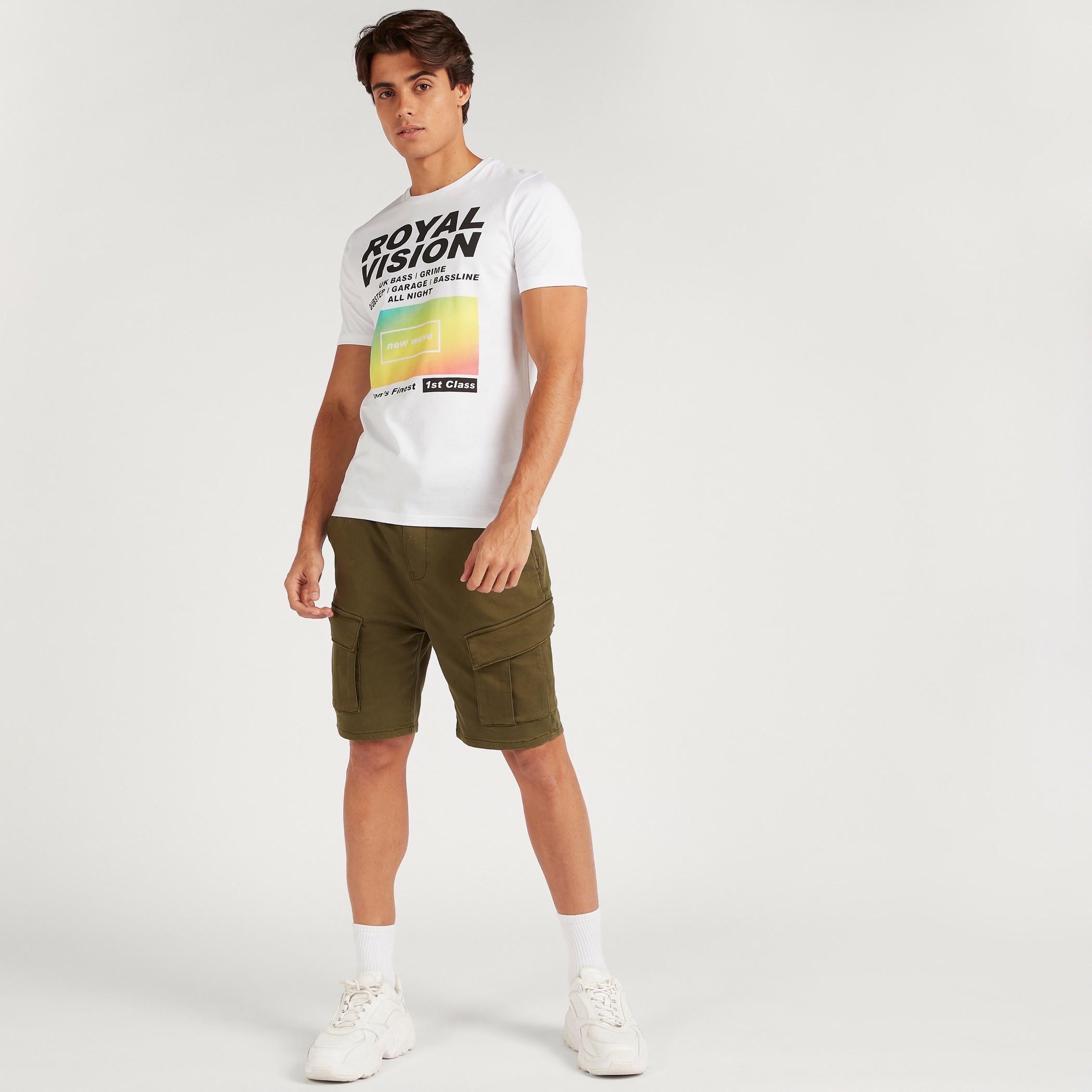 Printed Crew Neck T-shirt with Short Sleeves-men-clothing-tshirtsandpolos-tshirts-image-2