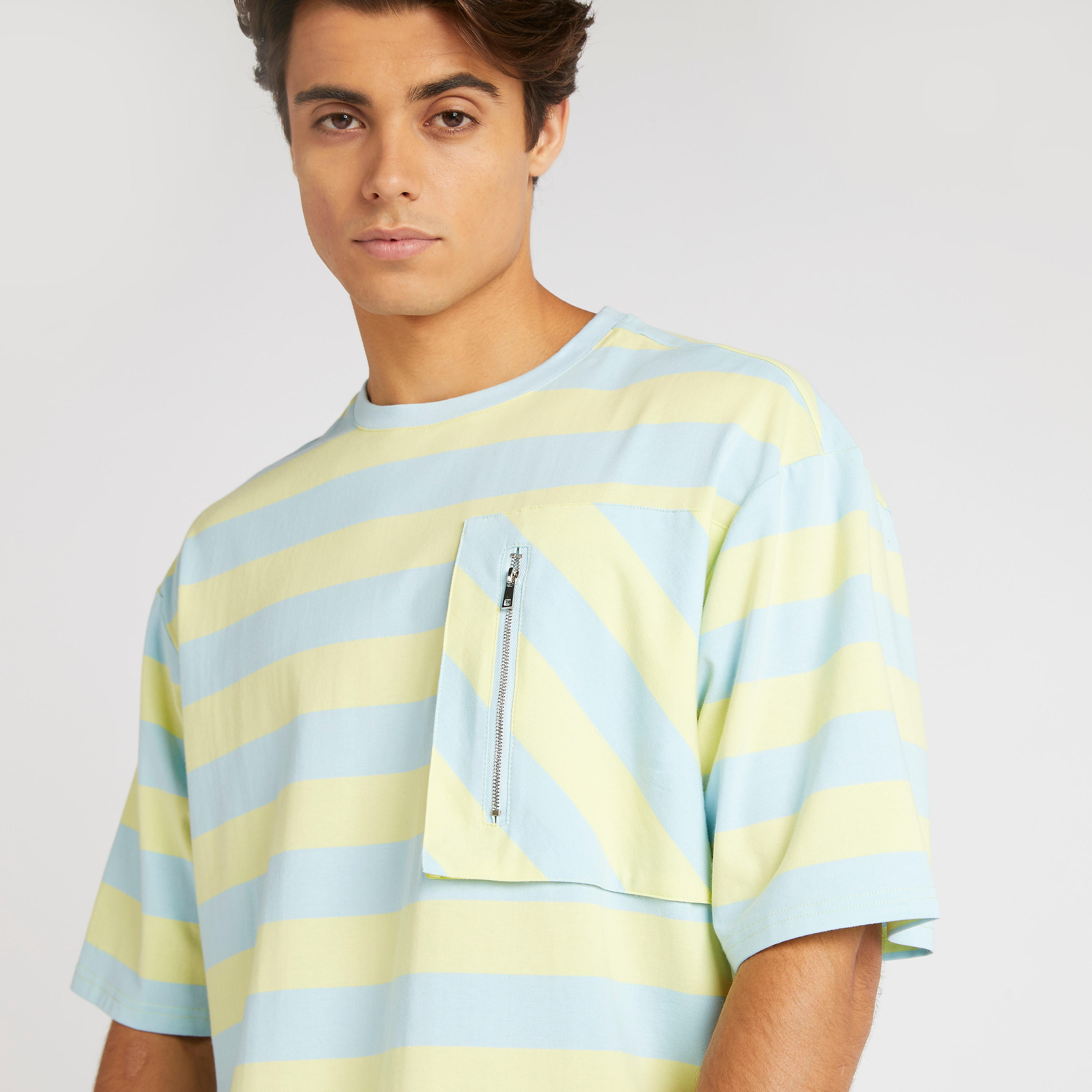 Striped Crew Neck T-shirt with Short Sleeves-men-clothing-tshirtsandpolos-tshirts-image-3
