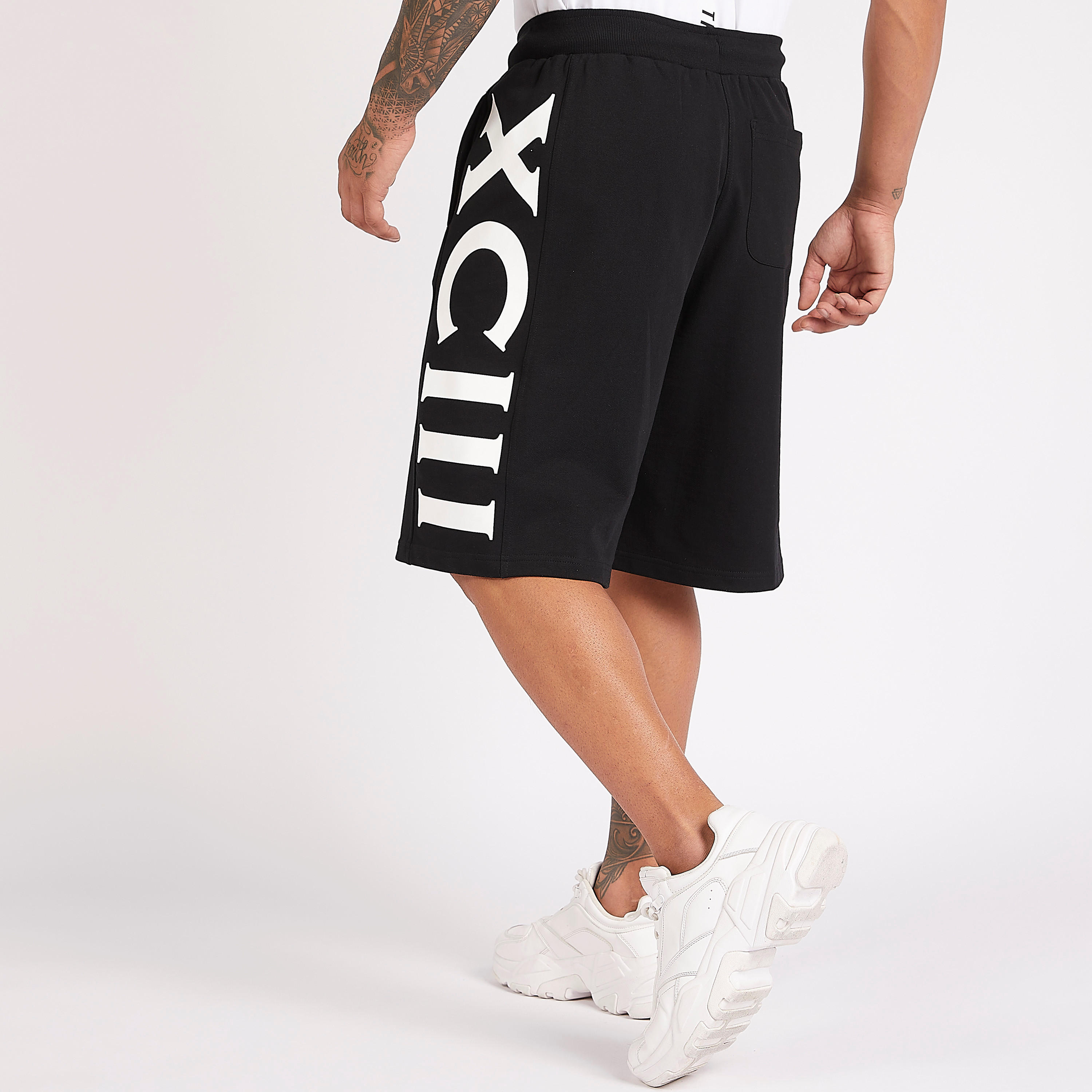 Printed Mid-Rise Shorts with Drawstring Closure-men-clothing-bottoms-shorts-image-4