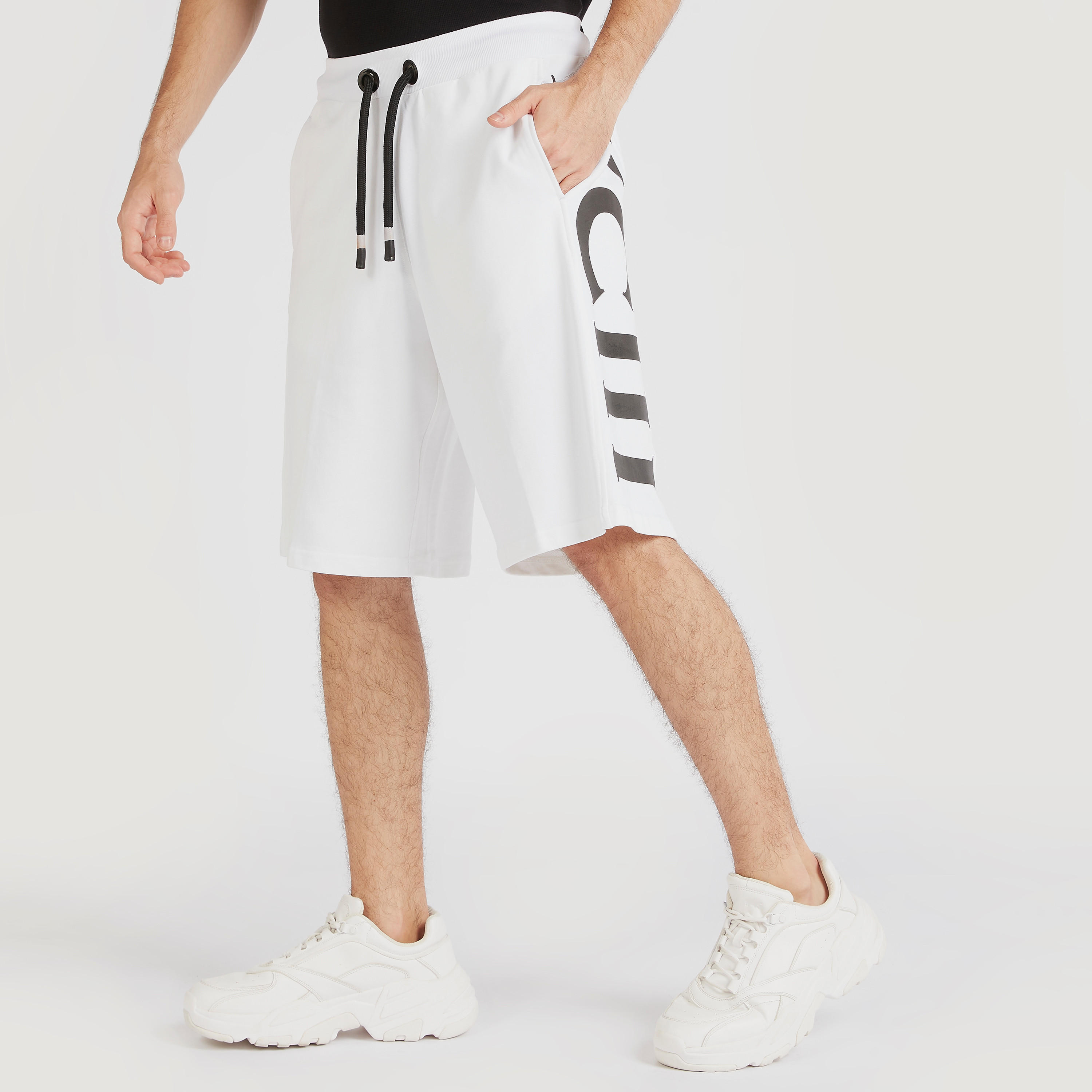 Printed Mid-Rise Shorts with Drawstring Closure-men-clothing-bottoms-shorts-image-1