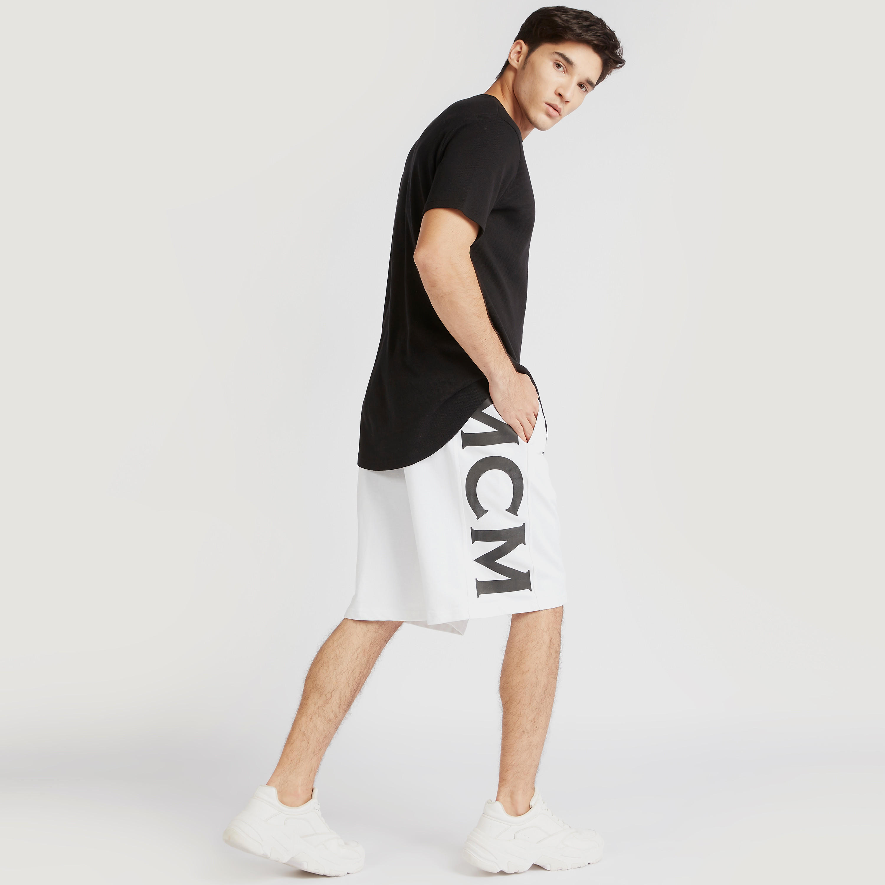 Printed Mid-Rise Shorts with Drawstring Closure-men-clothing-bottoms-shorts-image-2