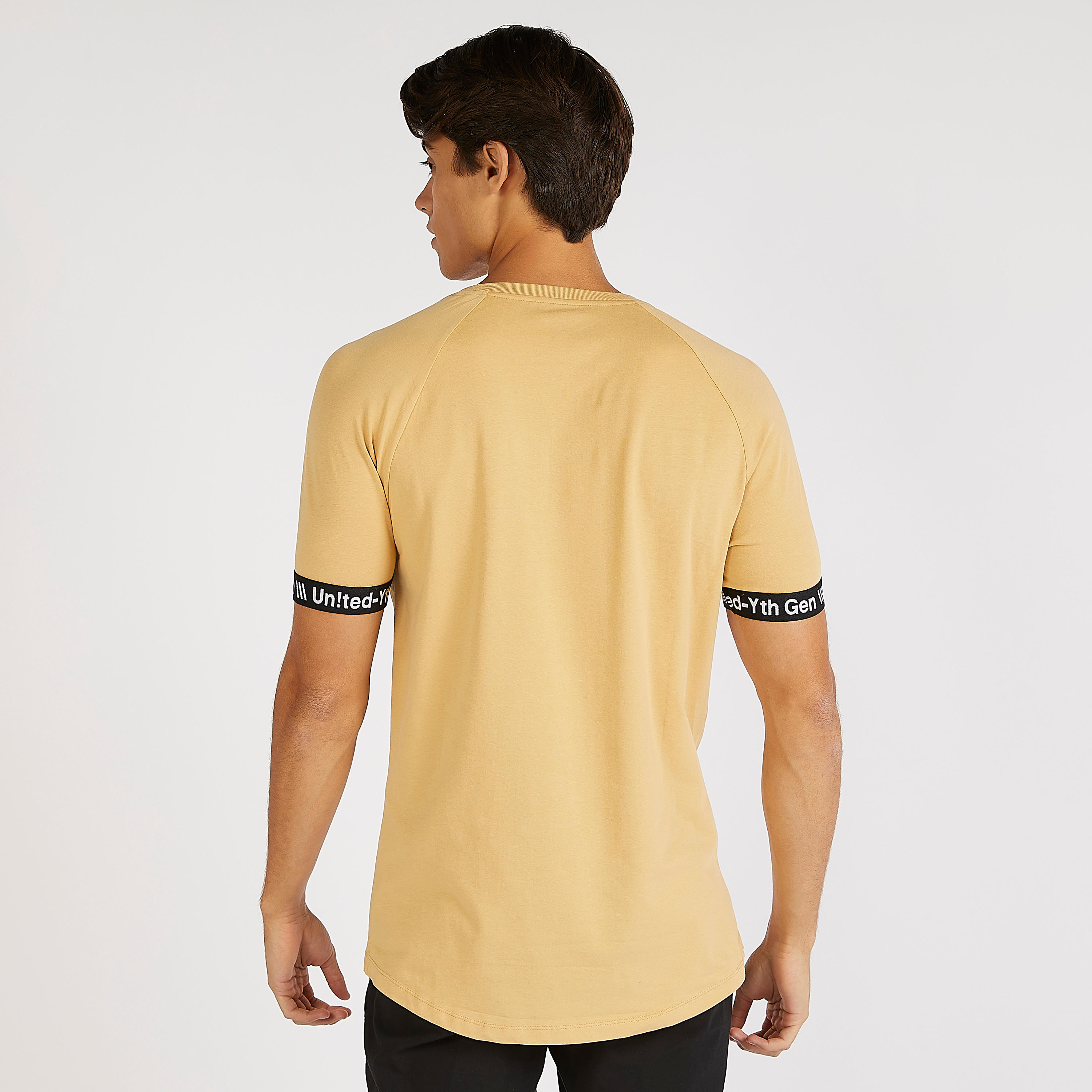 Printed T-shirt with Henley Neck and Short Sleeves-men-clothing-tshirtsandpolos-tshirts-image-4