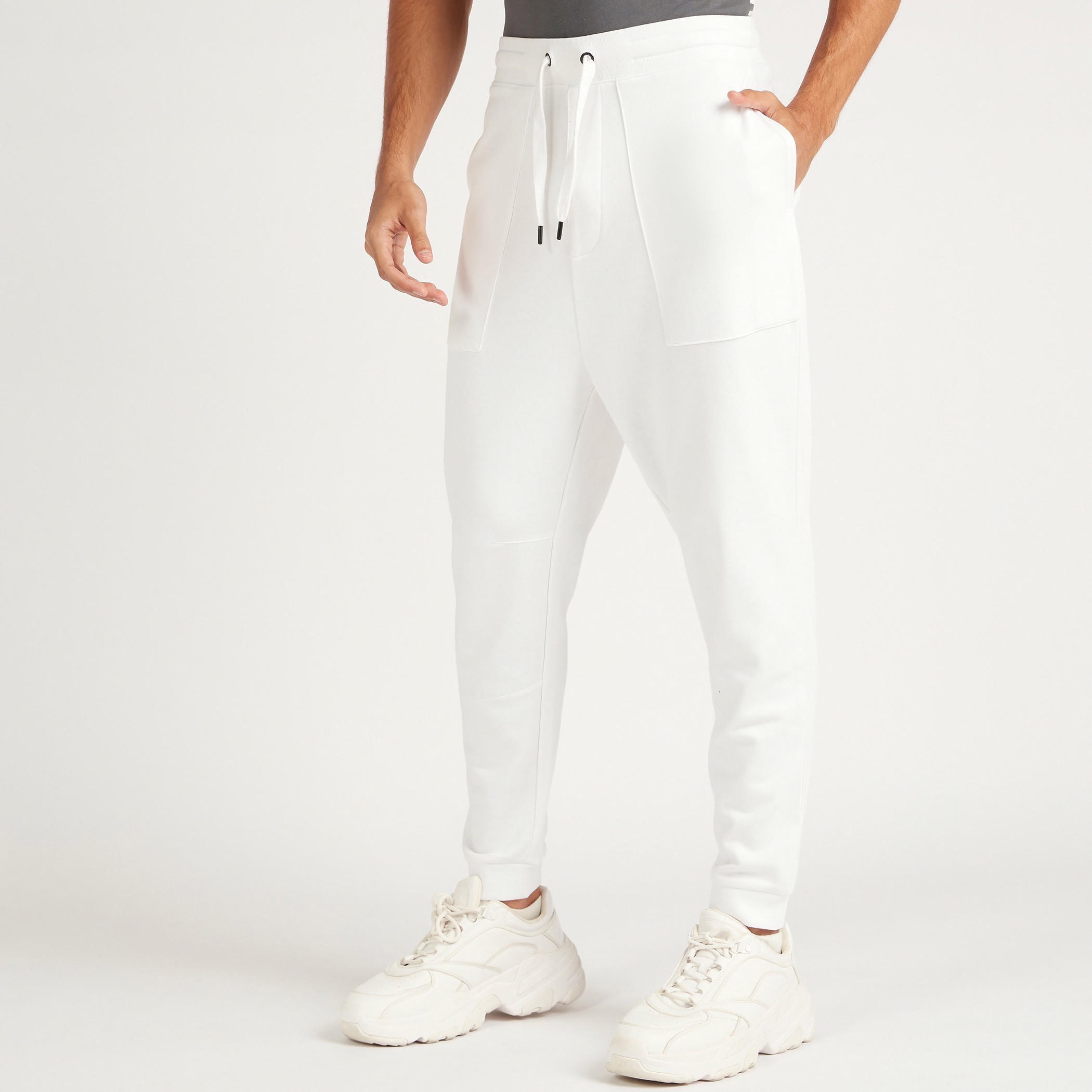 بنطلون رياضي سادة برباط إغلاق-men-clothing-bottoms-joggers-image-4