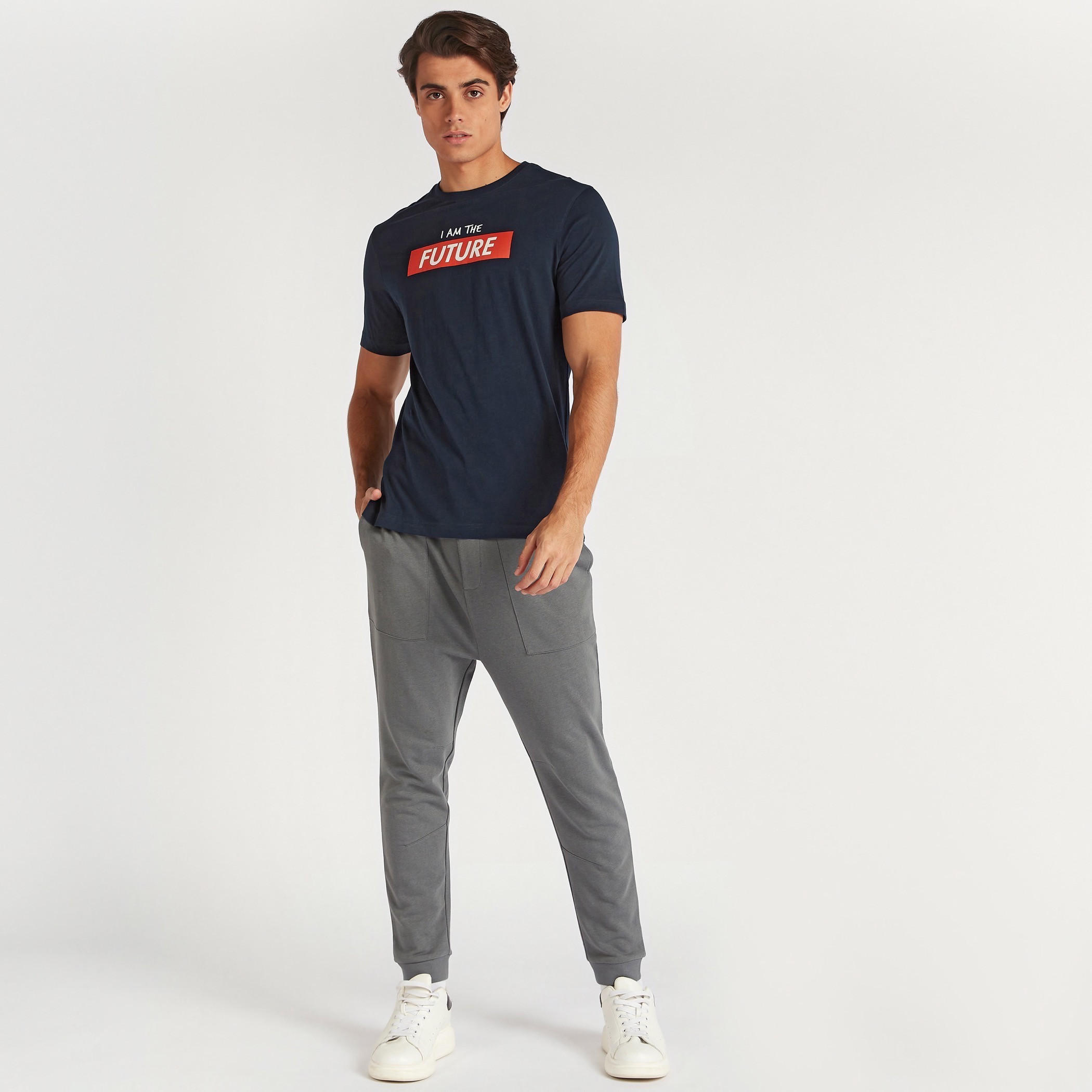 Solid Joggers with Drawstring Closure and Pockets-men-clothing-bottoms-joggers-image-2