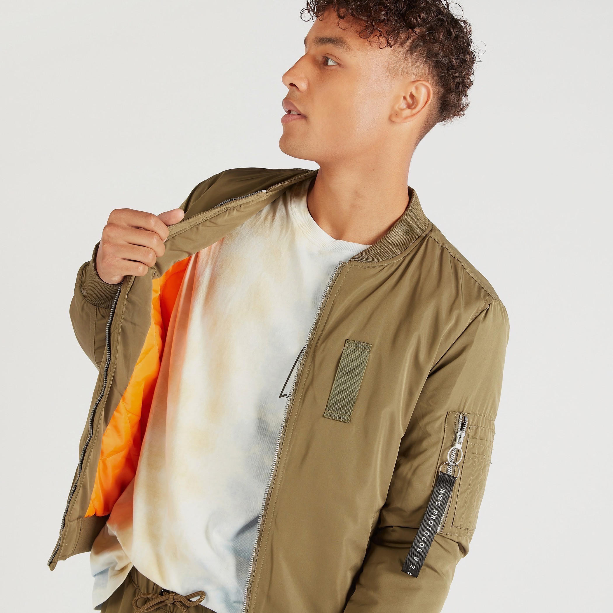 Solid Bomber Jacket with Zip Closure and Long Sleeves-men-clothing-jacketsandblazers-jackets-image-5