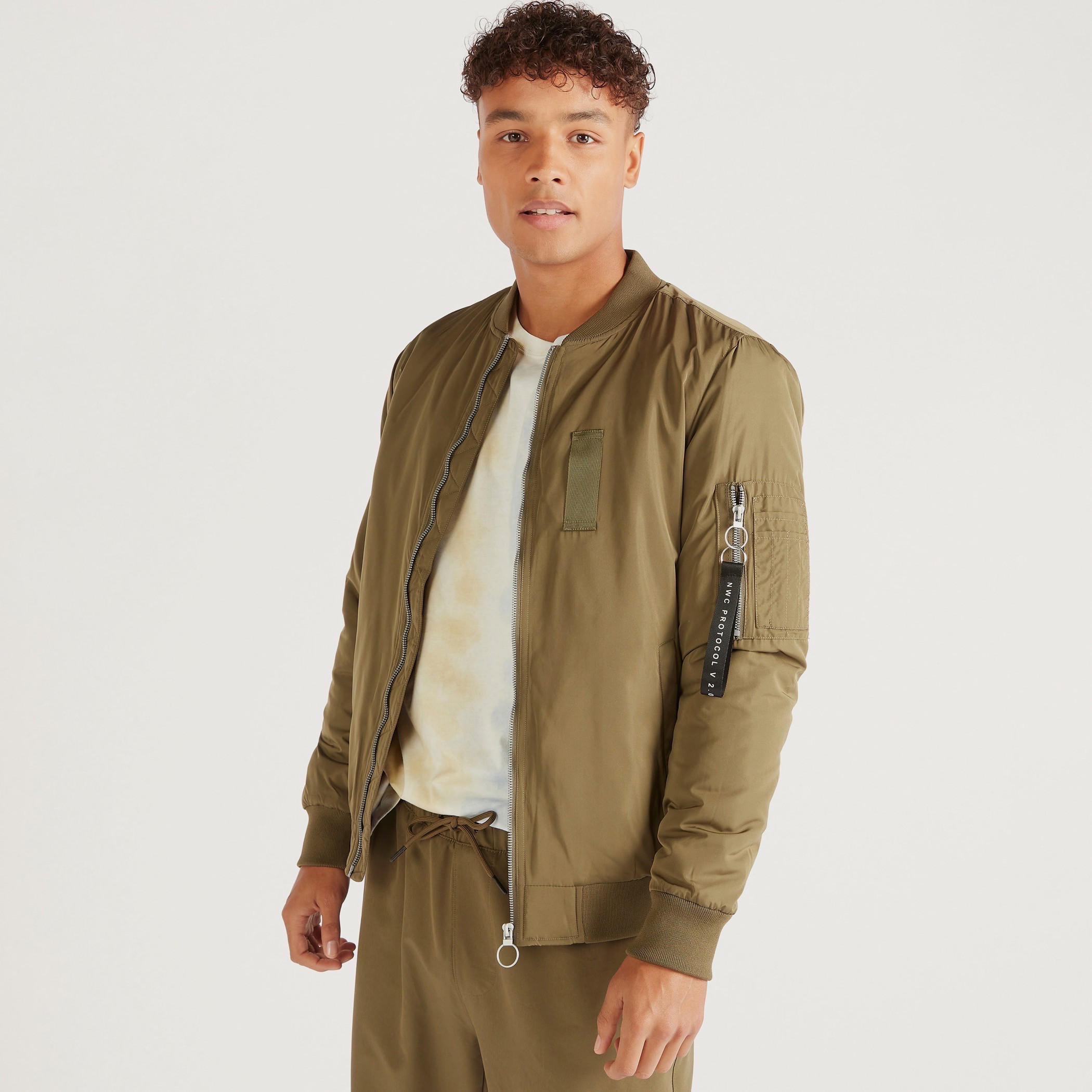 Solid Bomber Jacket with Zip Closure and Long Sleeves-men-clothing-jacketsandblazers-jackets-image-6