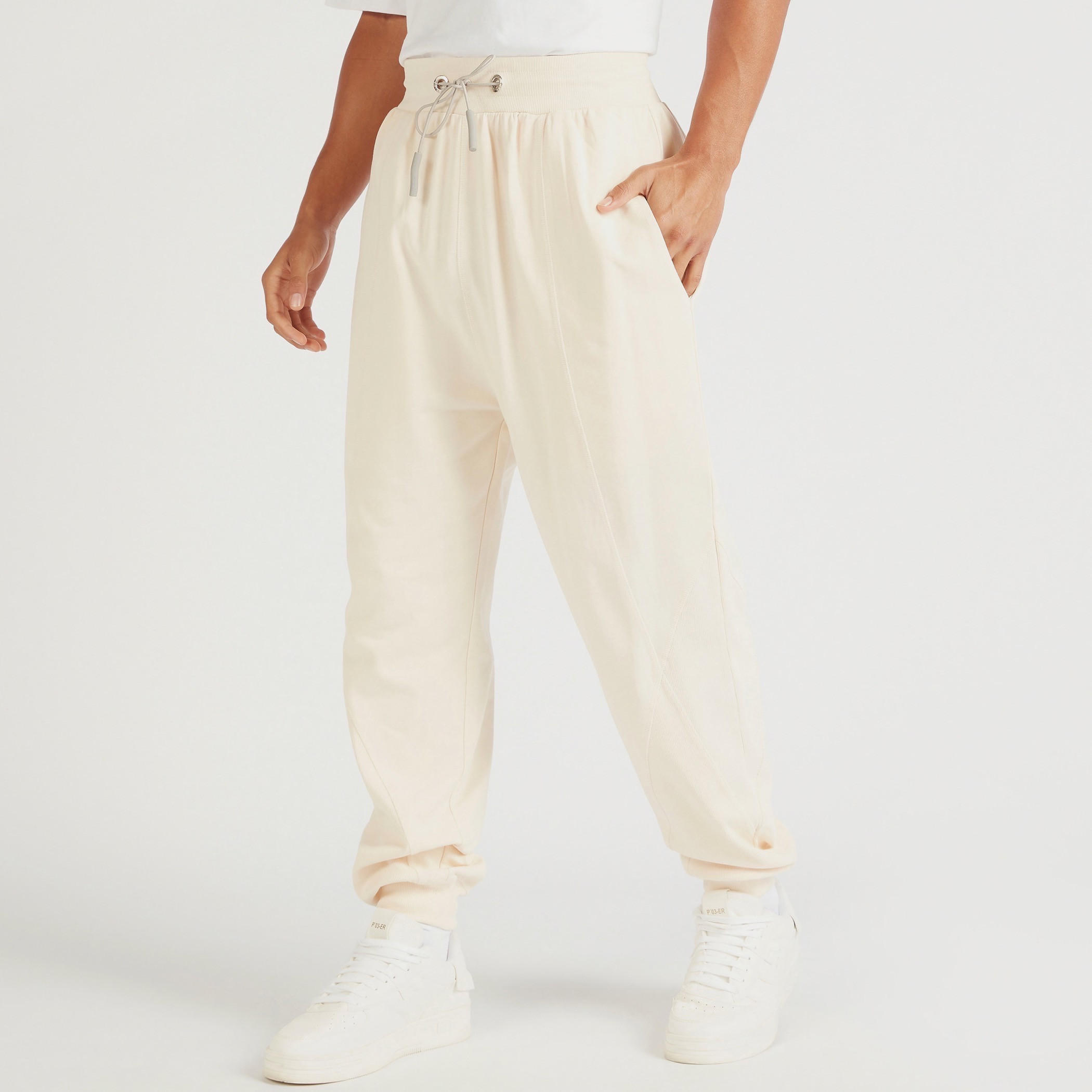 Solid Mid-Rise Joggers with Drawstring Closure and Pockets-men-clothing-bottoms-joggers-image-1