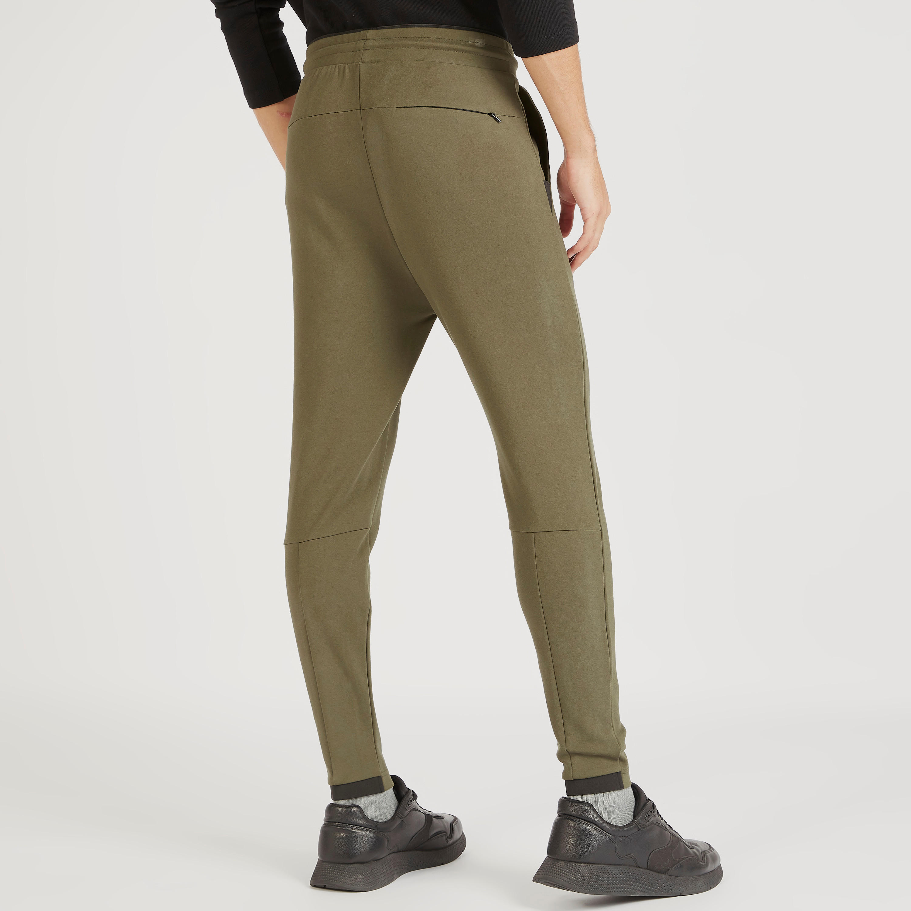 Solid Mid-Rise Joggers with Drawstring Closure and Pockets-men-clothing-bottoms-joggers-image-4