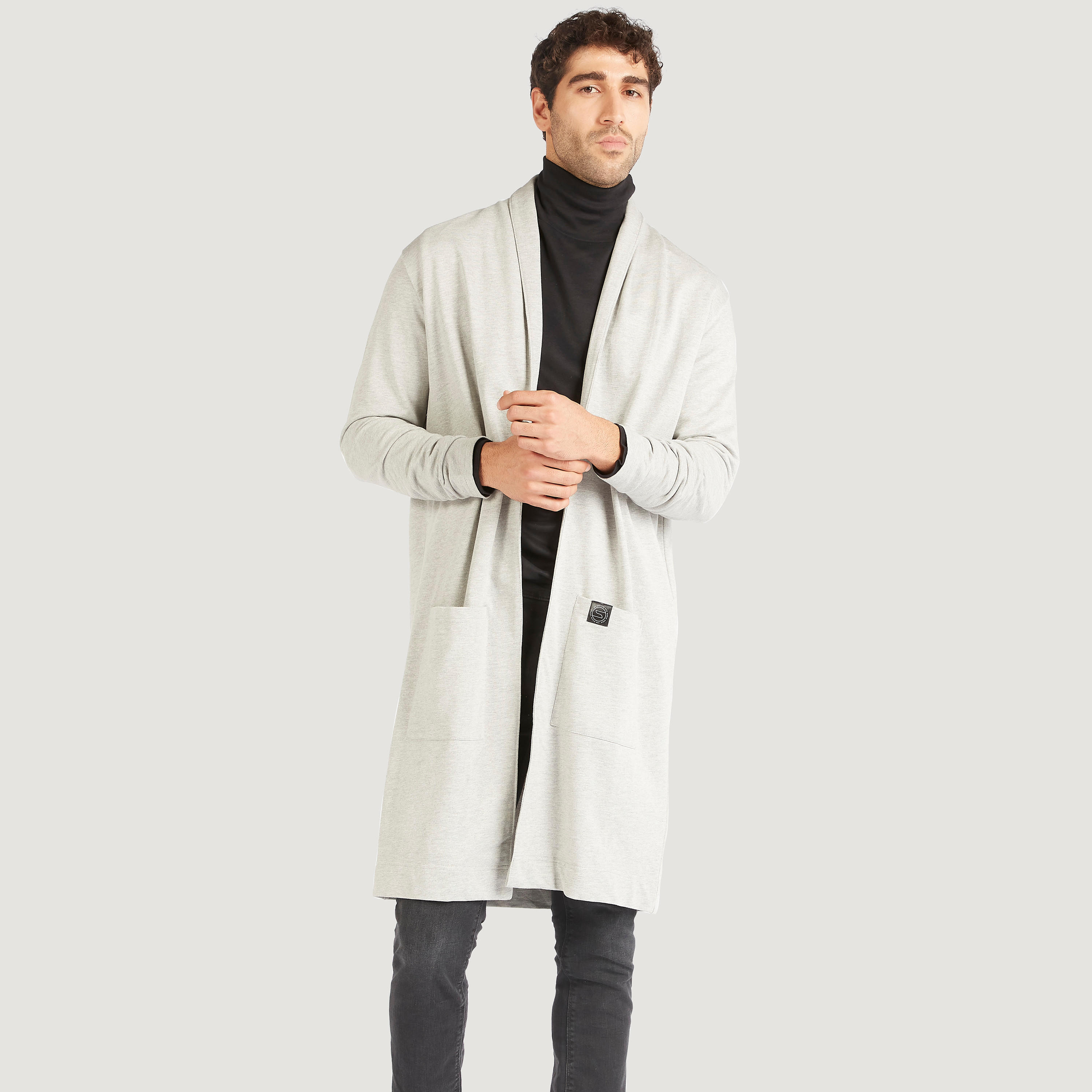 كارديجان طويل سادة بأكمام طويلة وجيوب-men-clothing-sweatersandpullovers-image-4