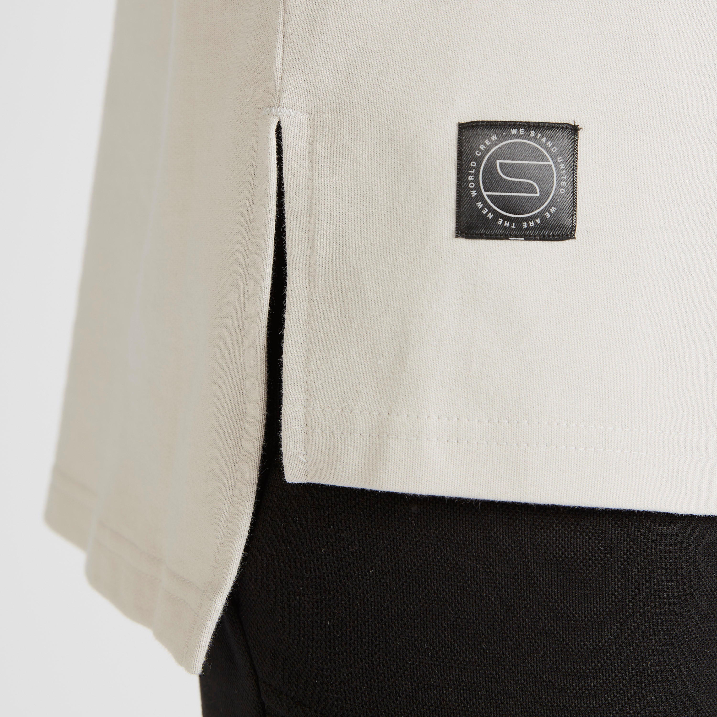 Solid Longline Text Detail T-shirt with Hood -men-winterwear-hoodiesandsweatshirts-image-6