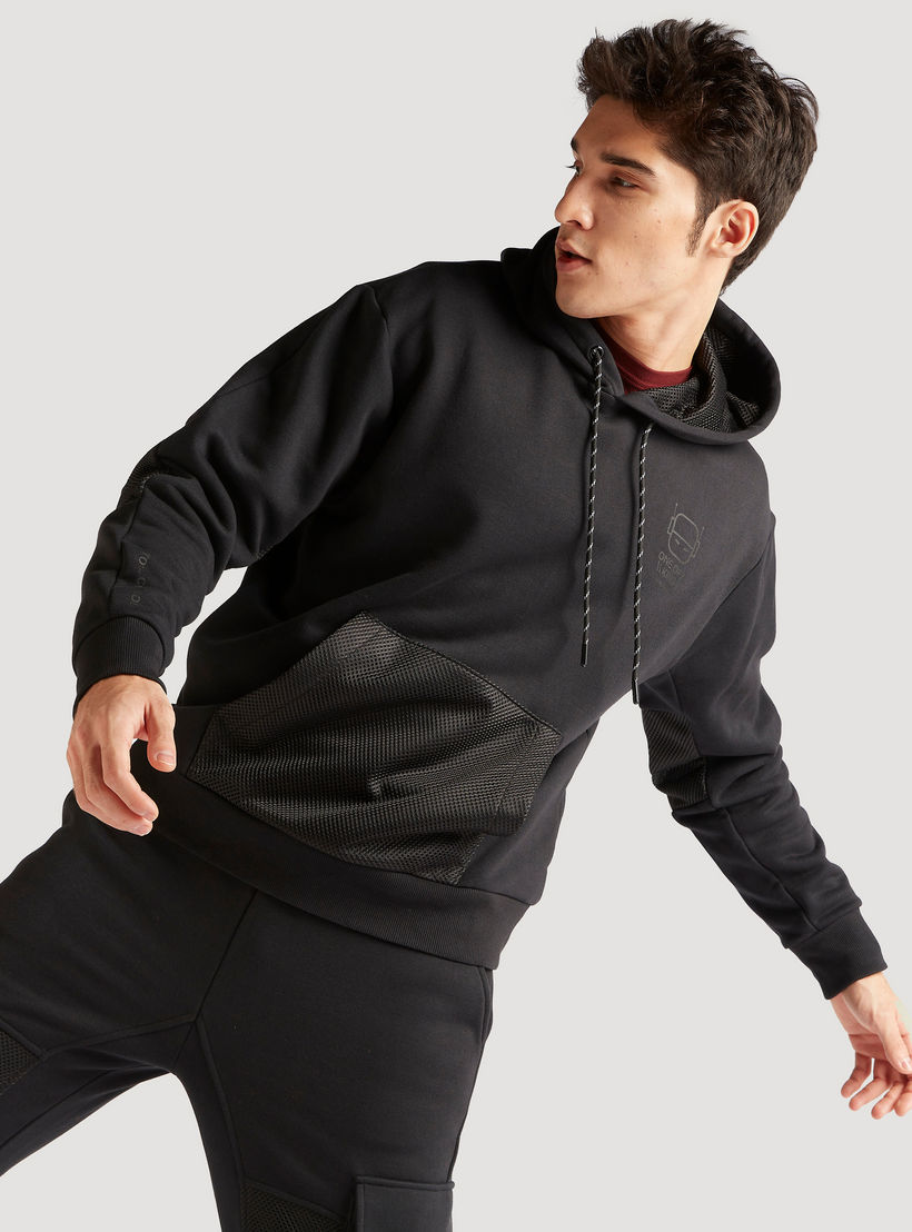 Hooded Sweatshirt with Mesh Front Pocket-men-winterwear-hoodiesandsweatshirts-image-1