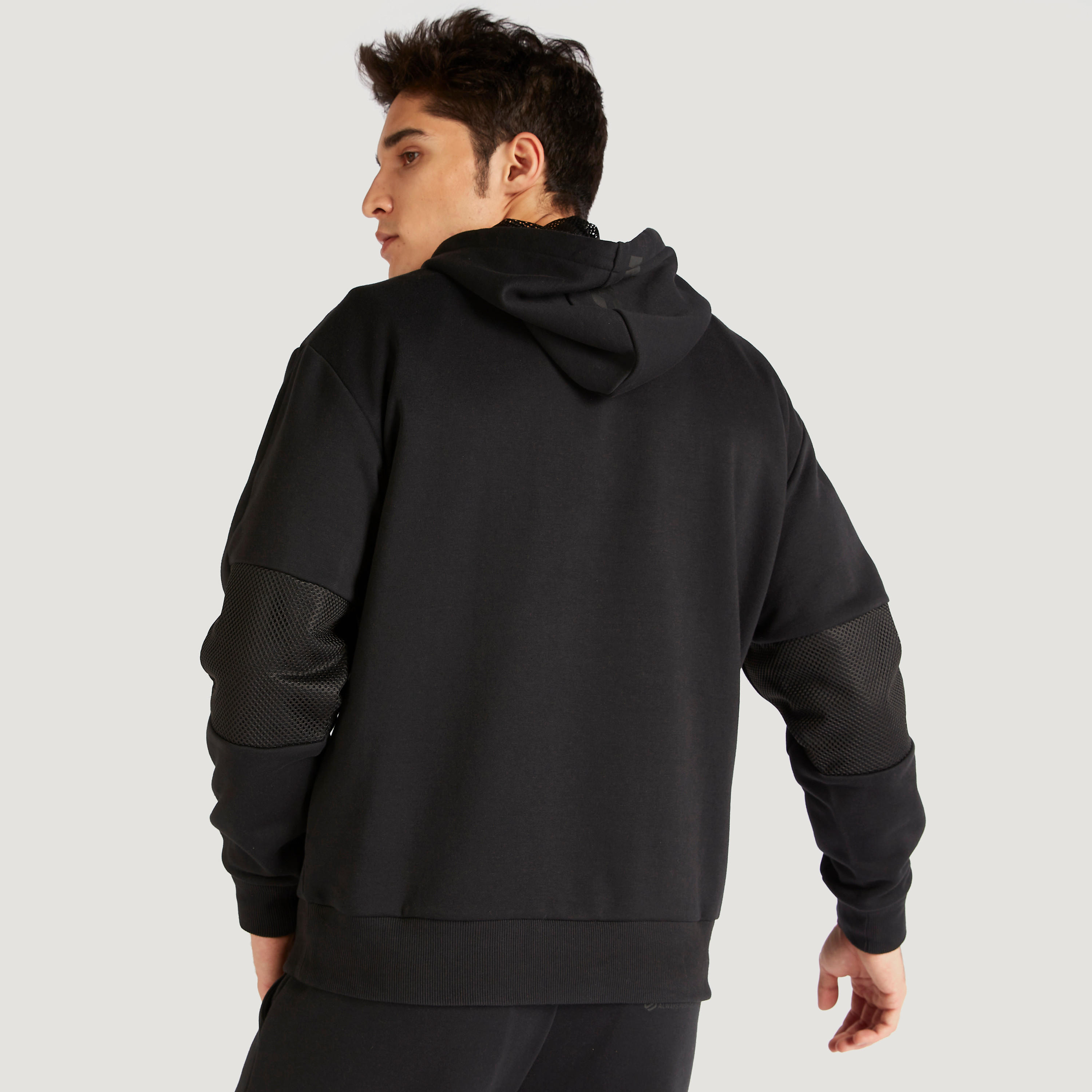 Hooded Sweatshirt with Mesh Front Pocket-men-winterwear-hoodiesandsweatshirts-image-4