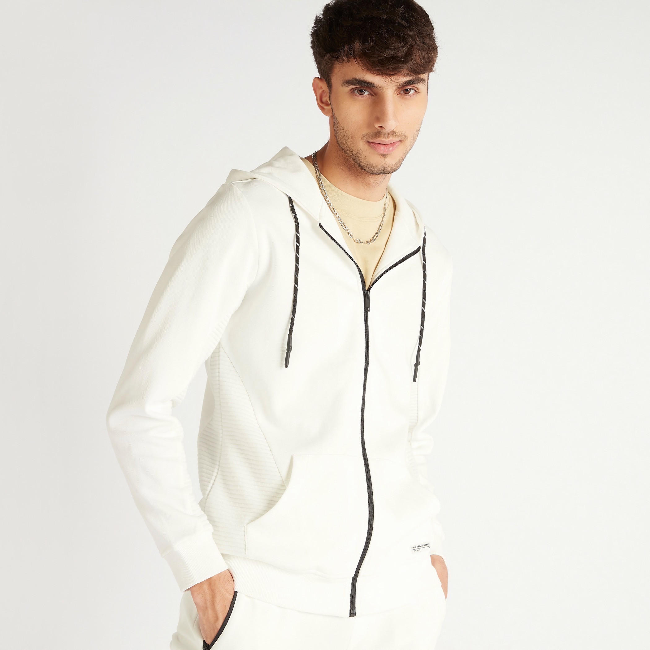 هودي بارز المملس بسحّاب إغلاق وأكمام طويلة-men-winterwear-hoodiesandsweatshirts-image-1