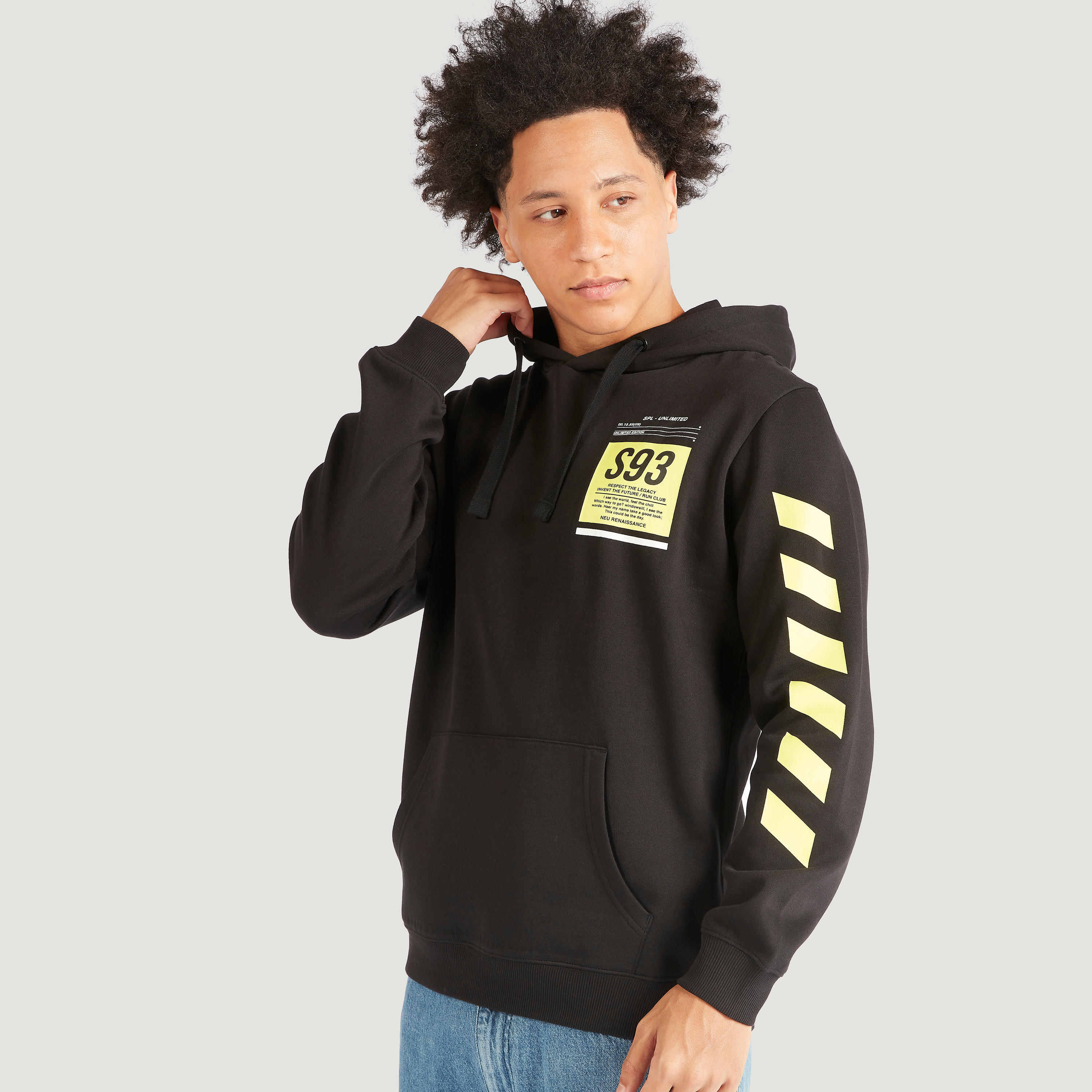 Graphic Print Hooded Sweatshirt with Long Sleeves-men-winterwear-hoodiesandsweatshirts-image-1