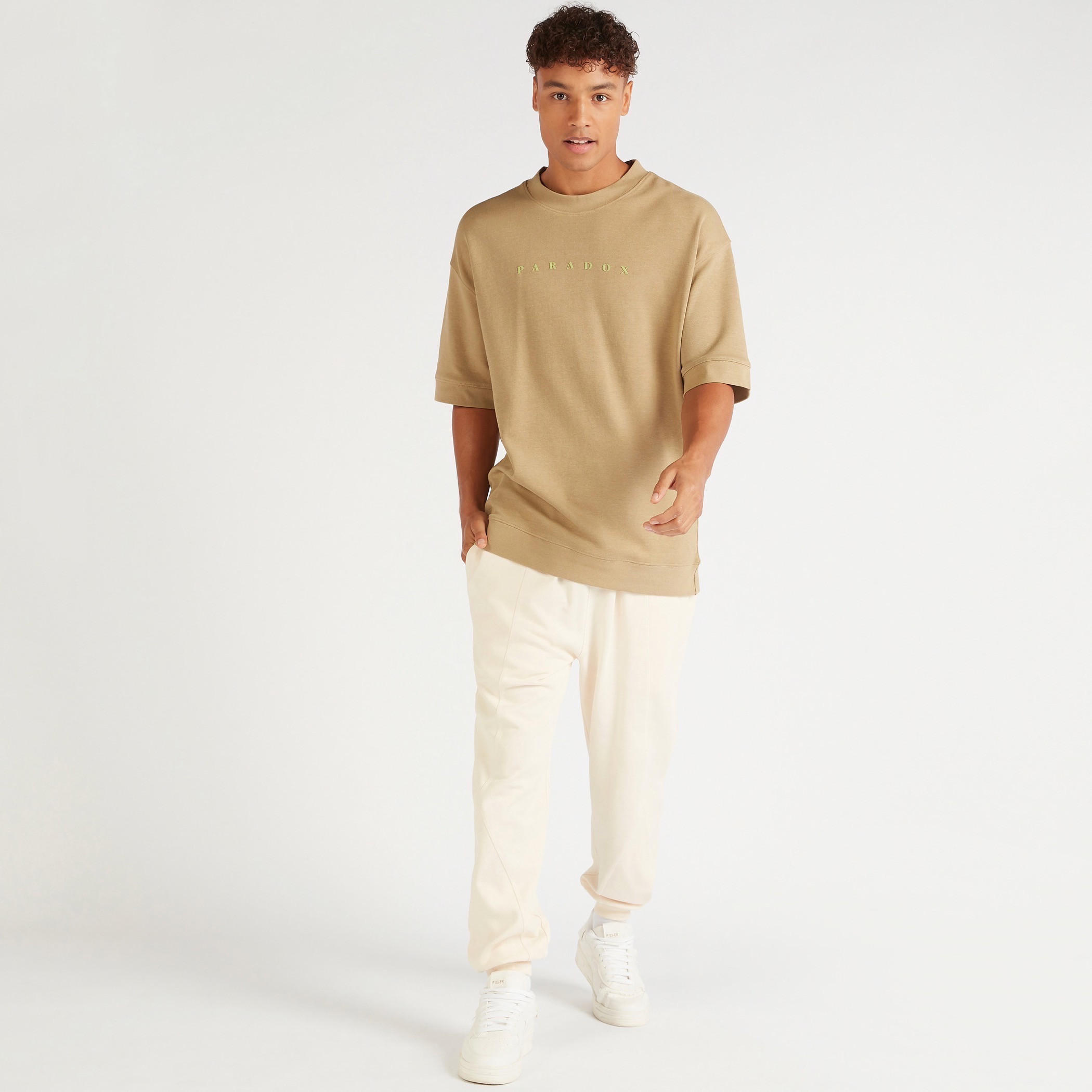 Solid Crew Neck T-shirt with Short Sleeves-men-clothing-tshirtsandpolos-tshirts-image-2