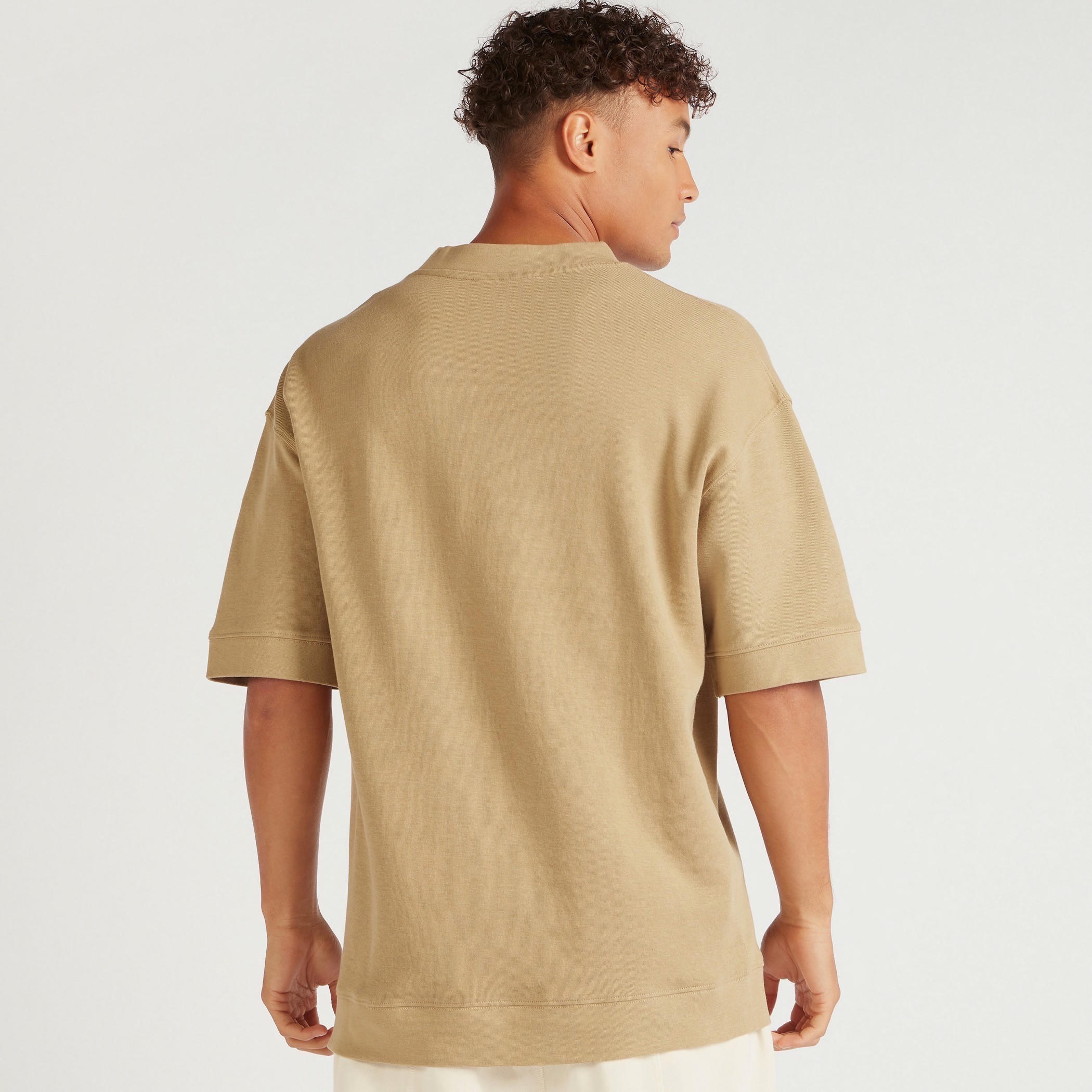 Solid Crew Neck T-shirt with Short Sleeves-men-clothing-tshirtsandpolos-tshirts-image-4