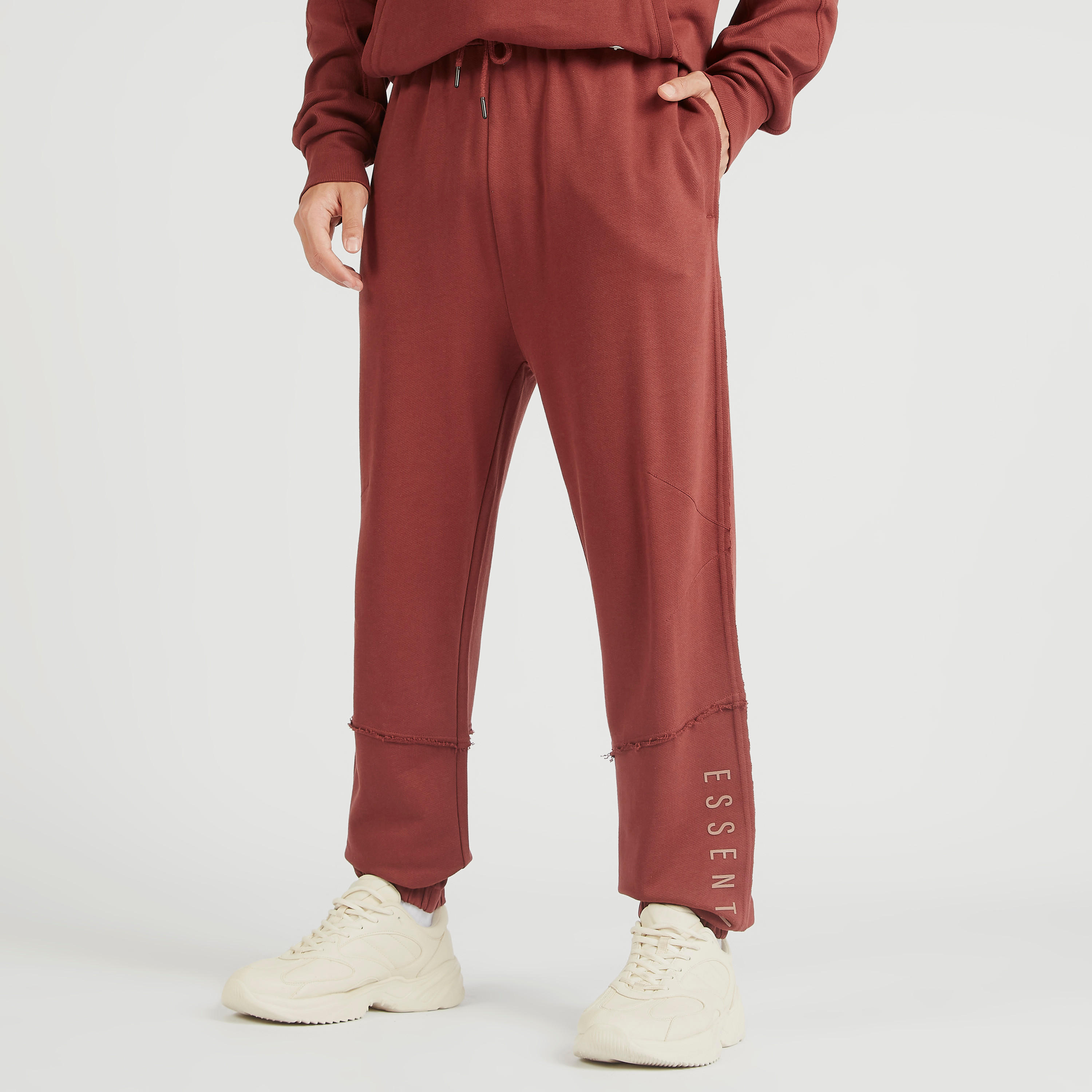 Solid Mid-Rise Joggers with Drawstring Closure and Pockets-men-clothing-bottoms-joggers-image-1