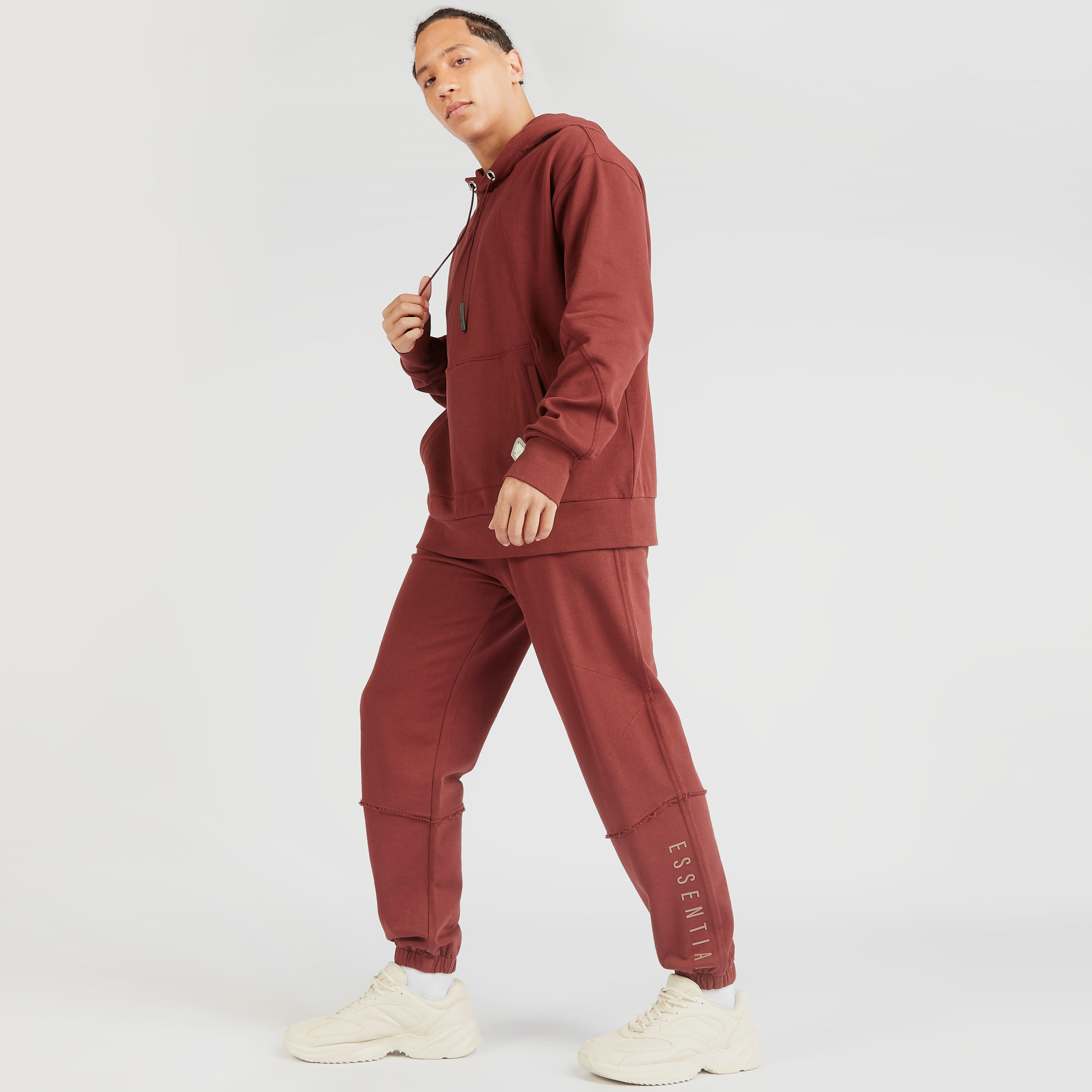 Solid Mid-Rise Joggers with Drawstring Closure and Pockets-men-clothing-bottoms-joggers-image-2