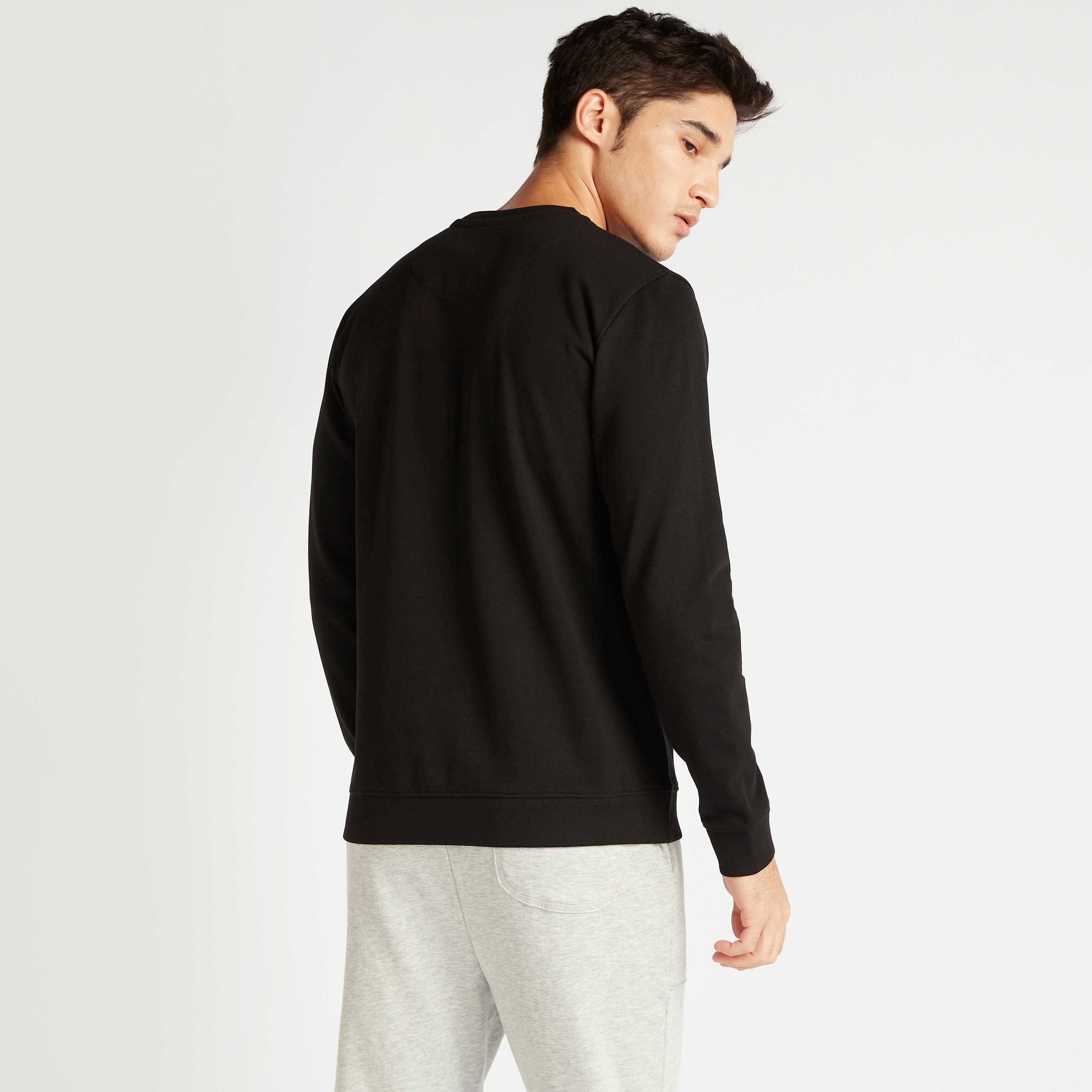Printed Sweatshirt with Long Sleeves and Crew Neck-men-winterwear-hoodiesandsweatshirts-image-4