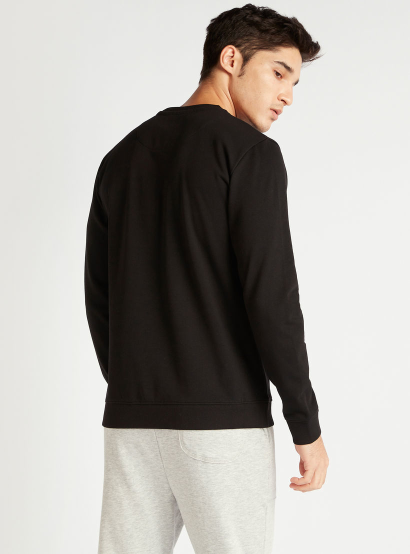 Printed Sweatshirt with Long Sleeves and Crew Neck-men-winterwear-hoodiesandsweatshirts-image-4