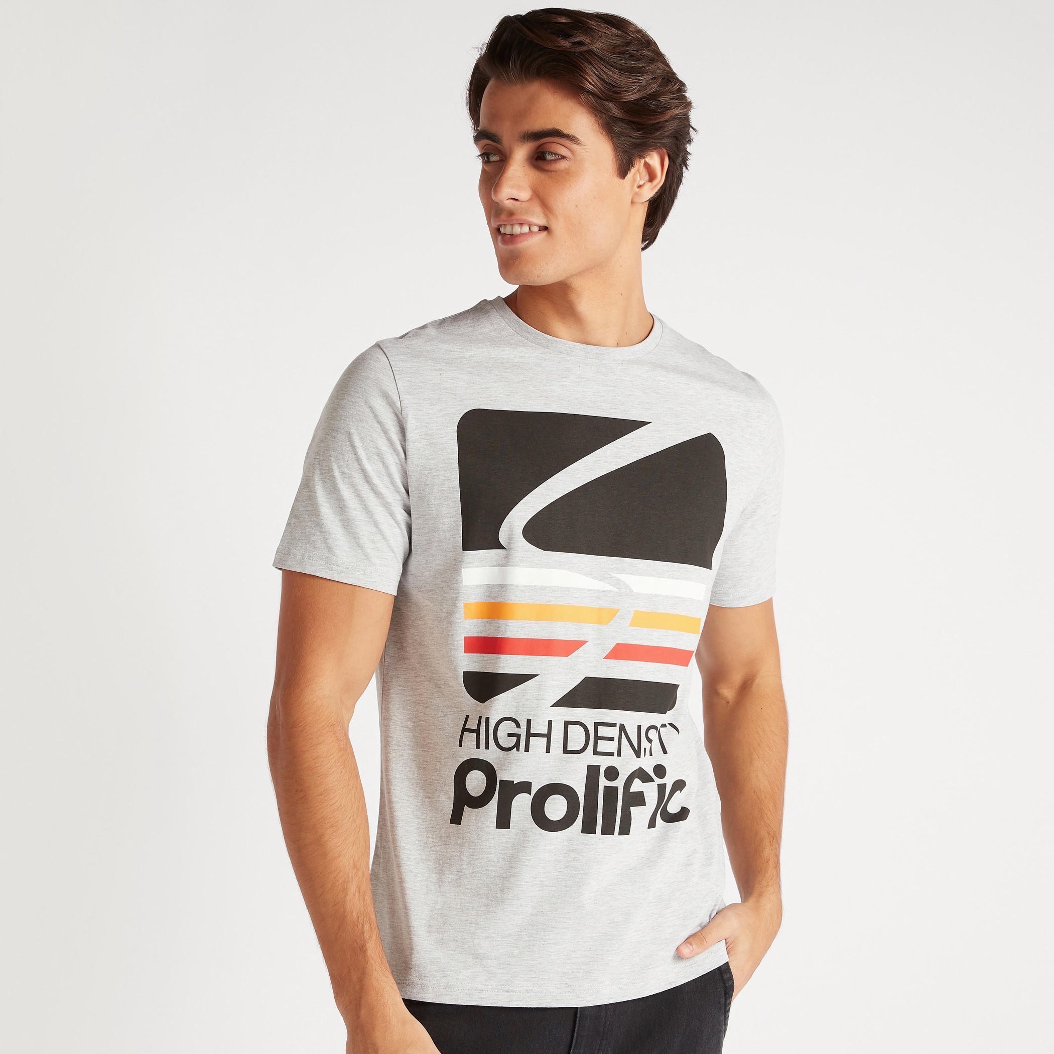 Graphic Print T-shirt with Crew Neck and Short Sleeves-men-clothing-tshirtsandpolos-tshirts-image-1